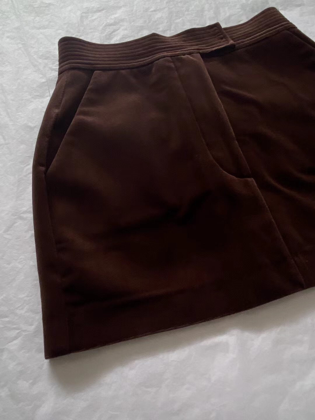 Woolen mini skirt