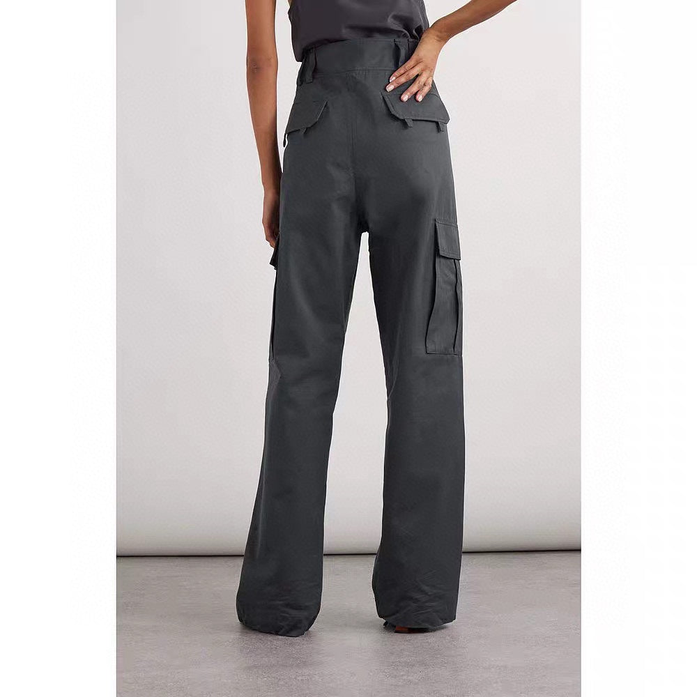 Grey Drawstring Overalls