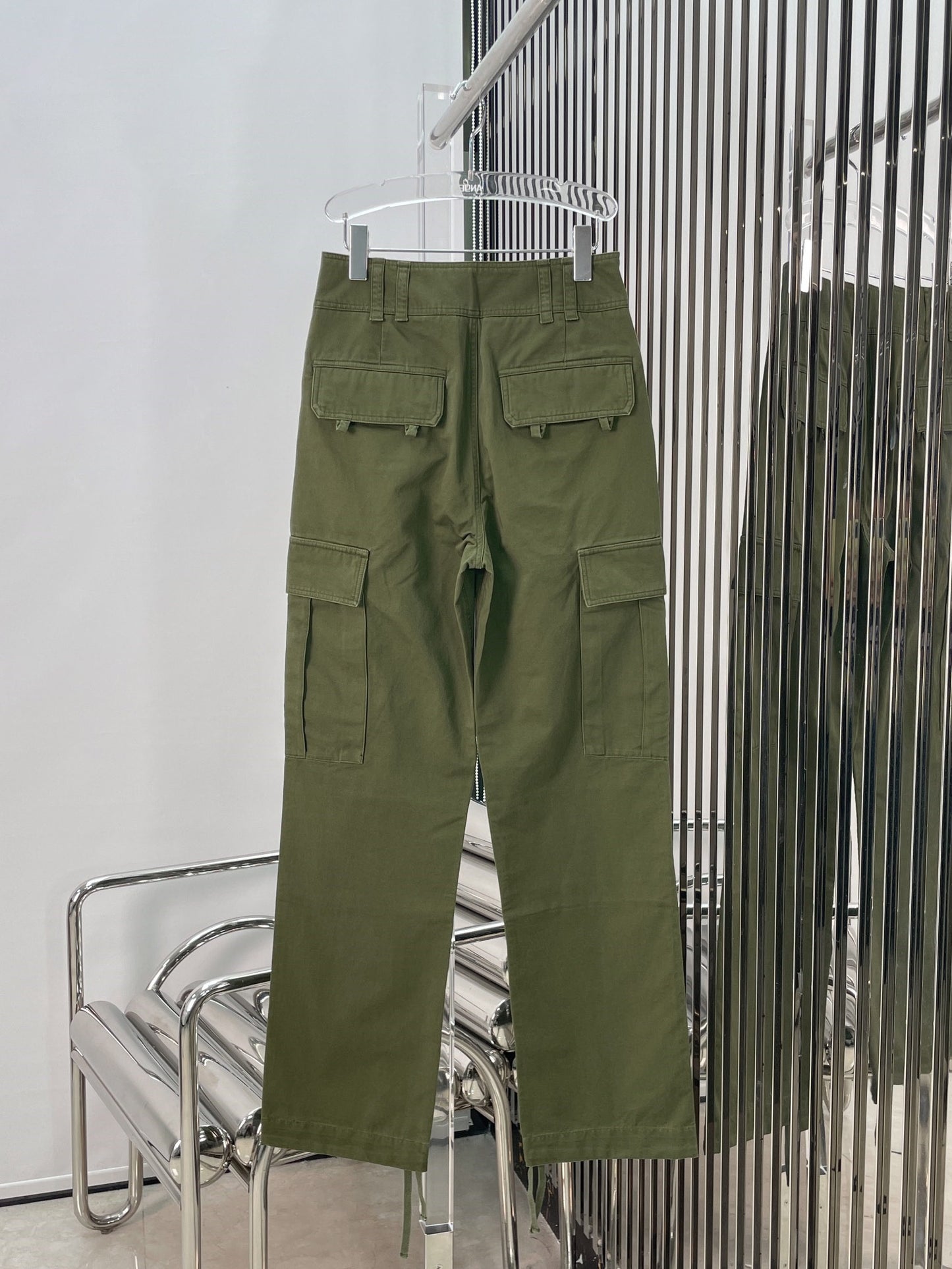 Green Distressed Overalls