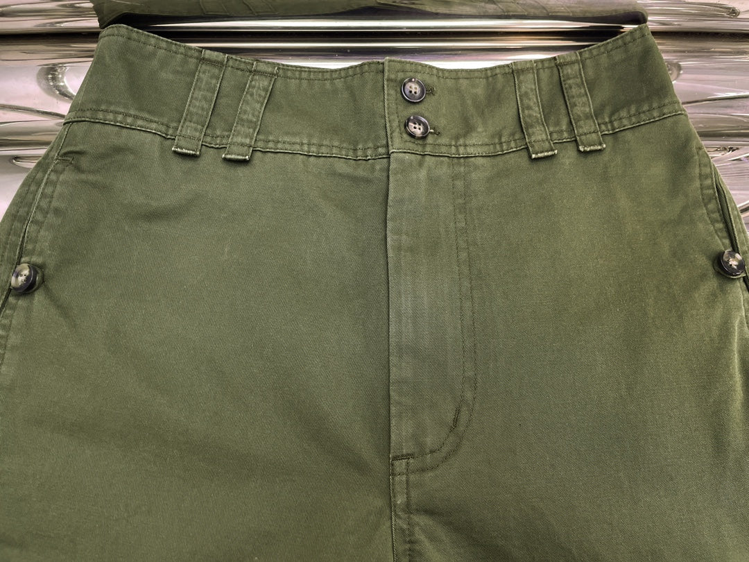 Green Distressed Overalls