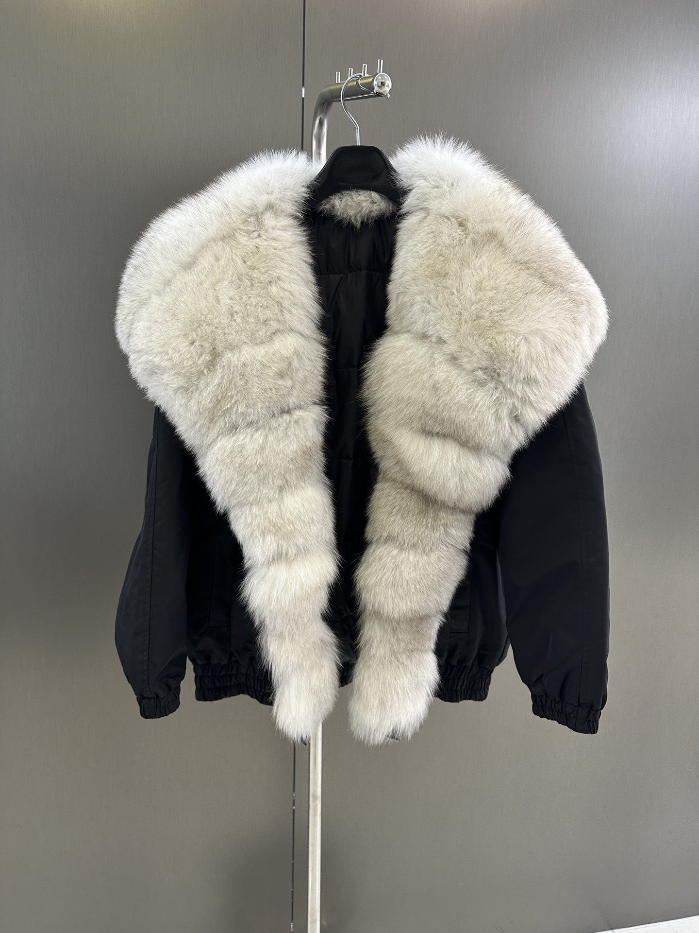 Fox fur collar jacket