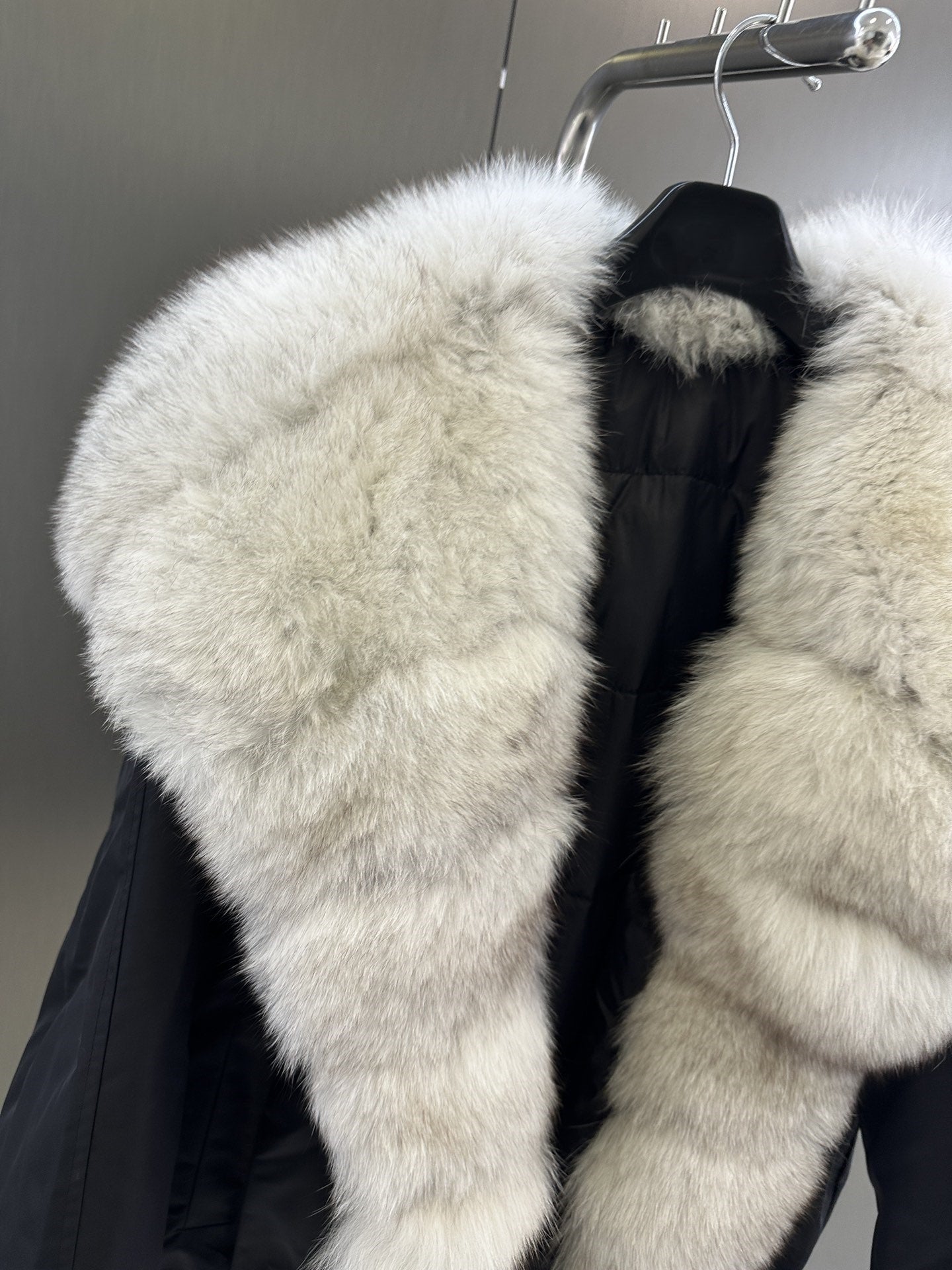 Fox fur collar jacket