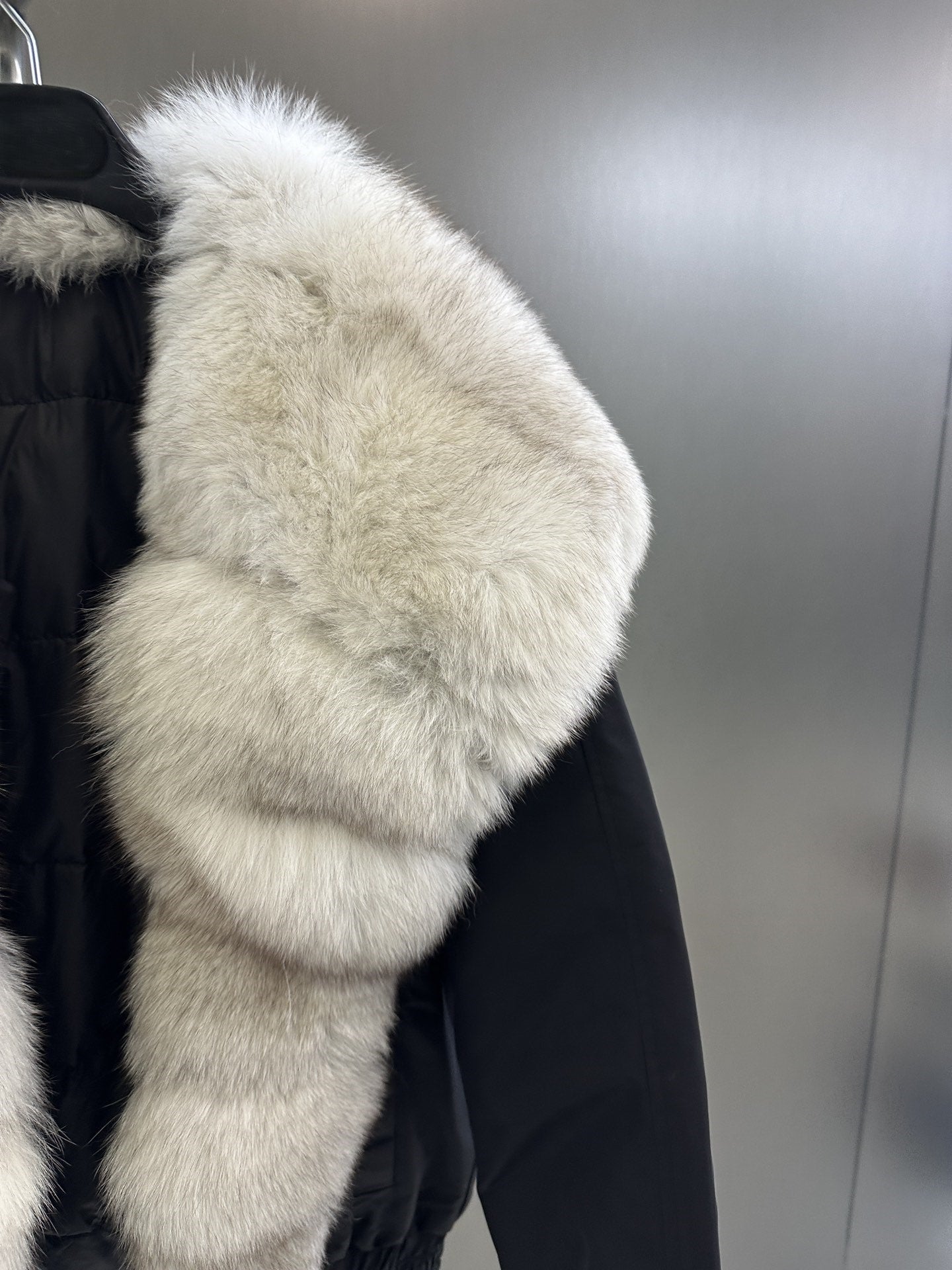 Fox fur collar jacket