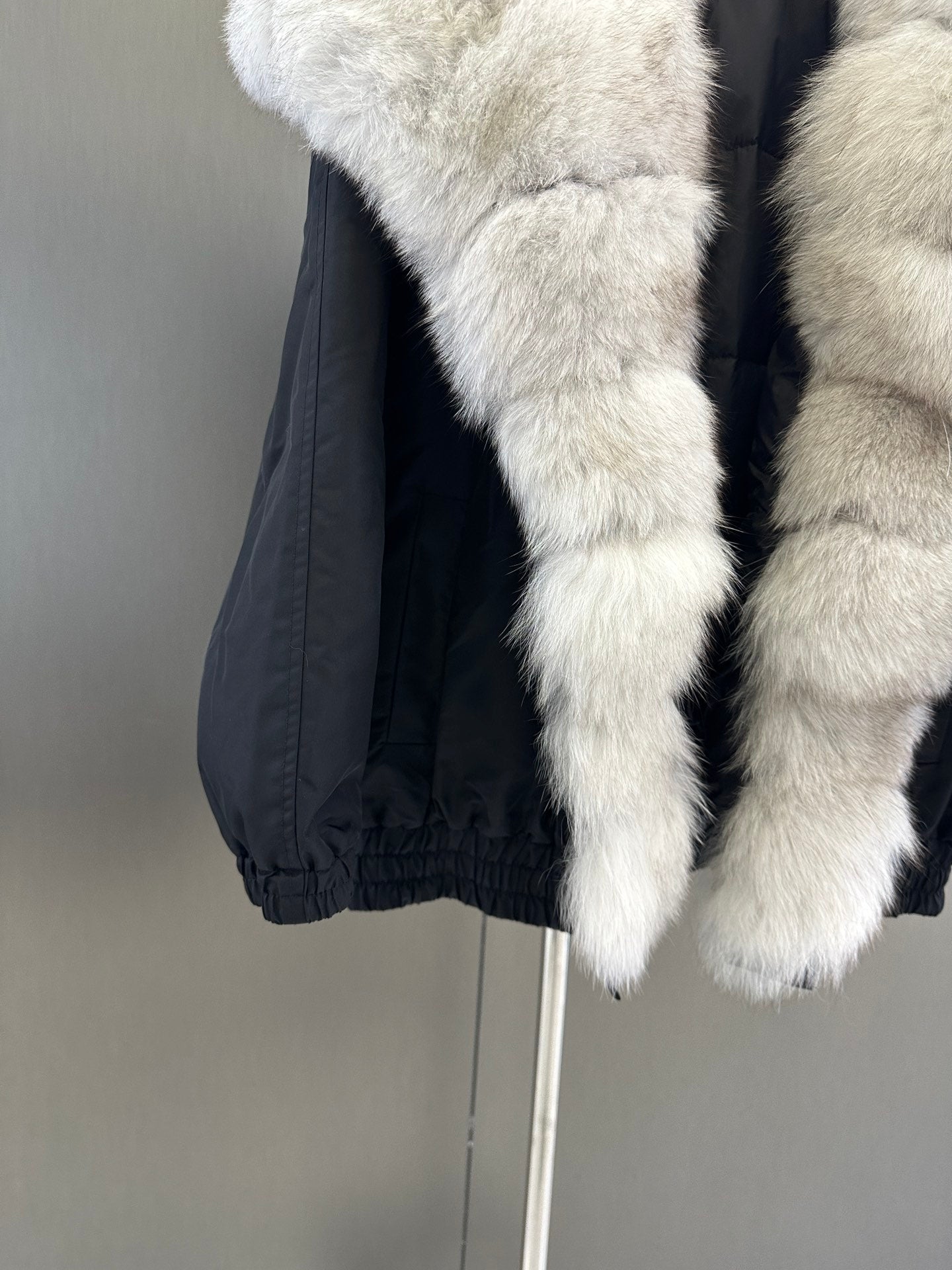 Fox fur collar jacket