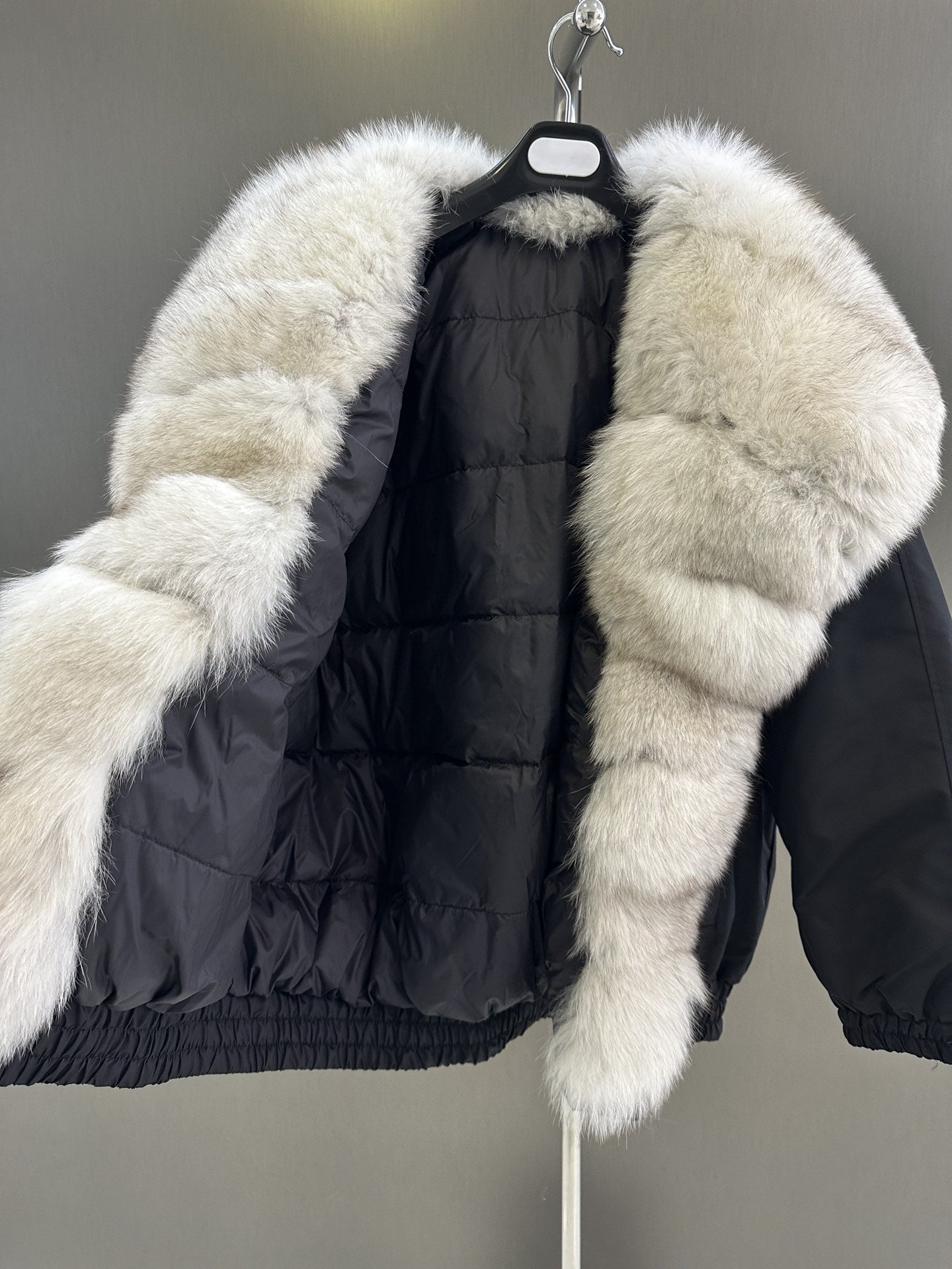 Fox fur collar jacket