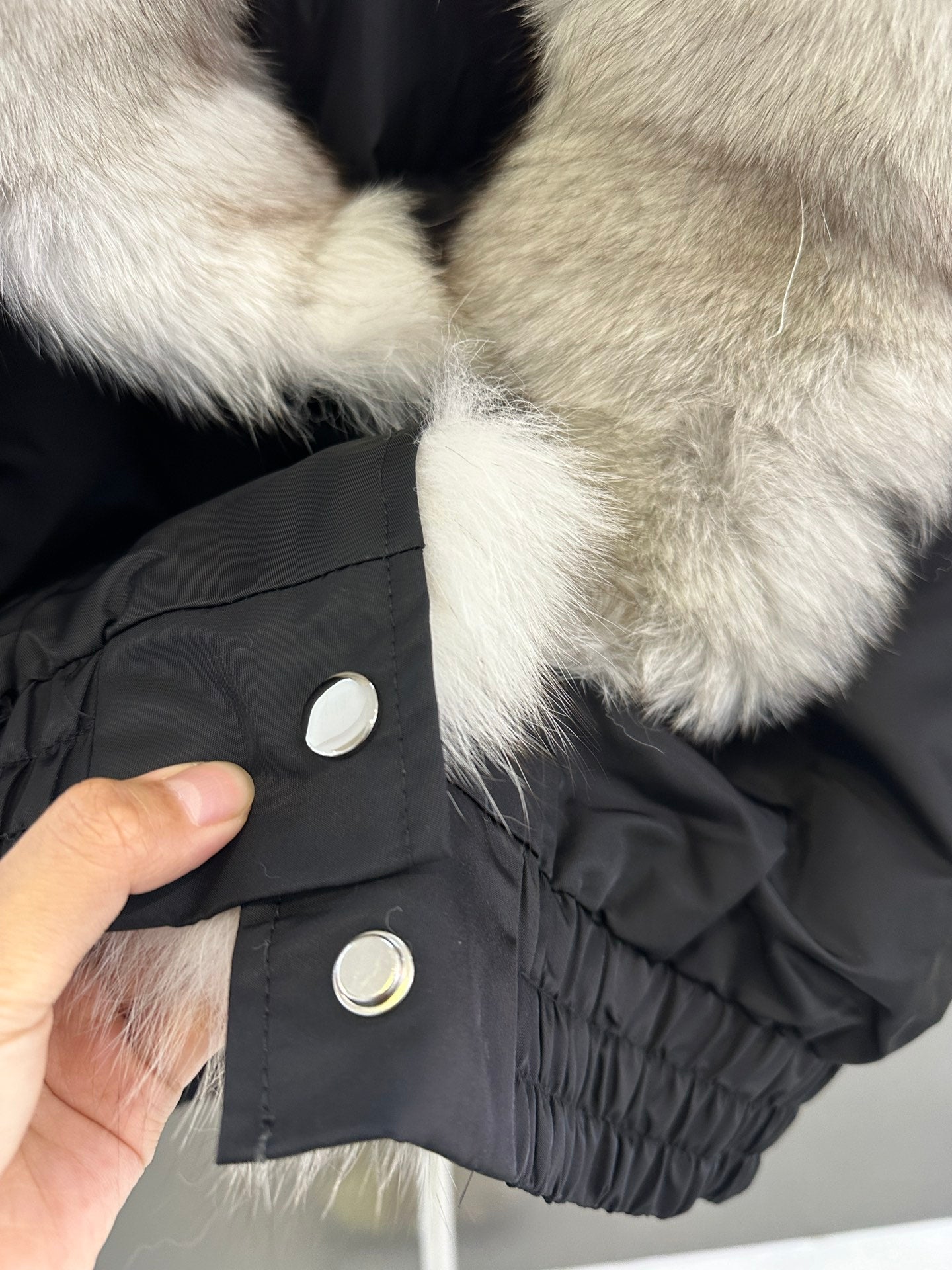 Fox fur collar jacket