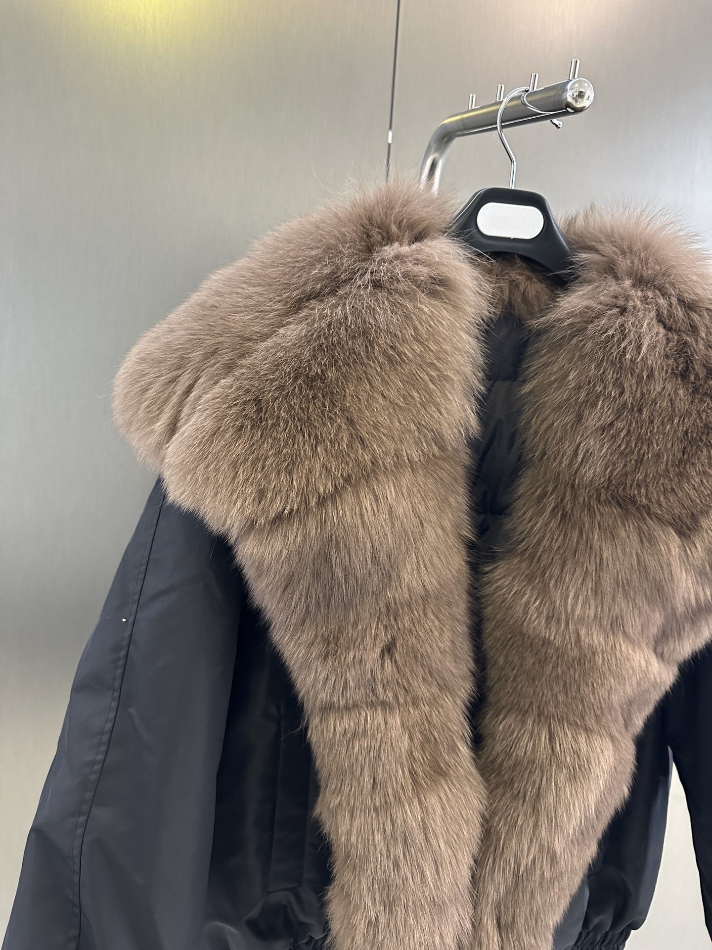 Fox fur collar jacket
