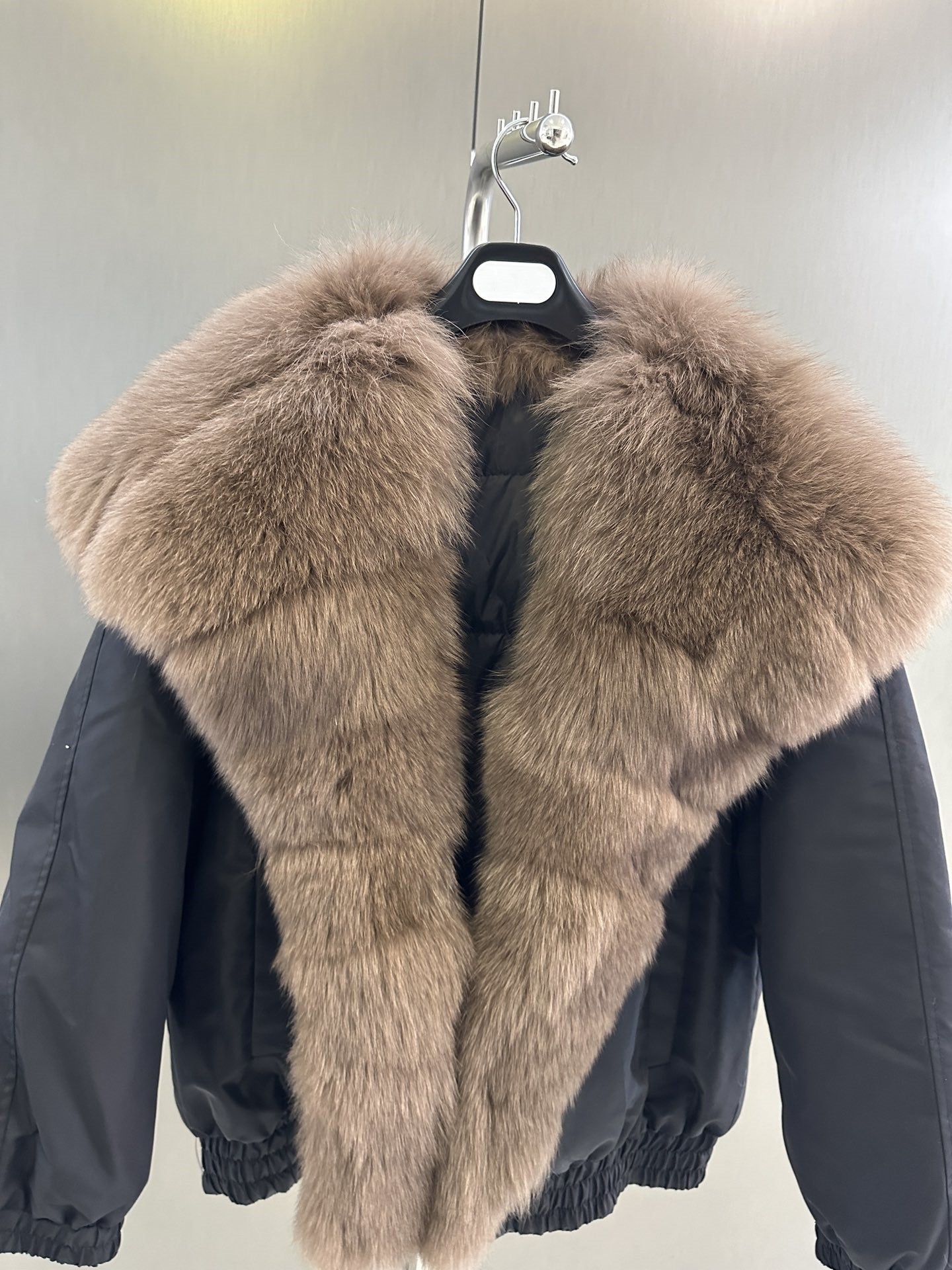 Fox fur collar jacket
