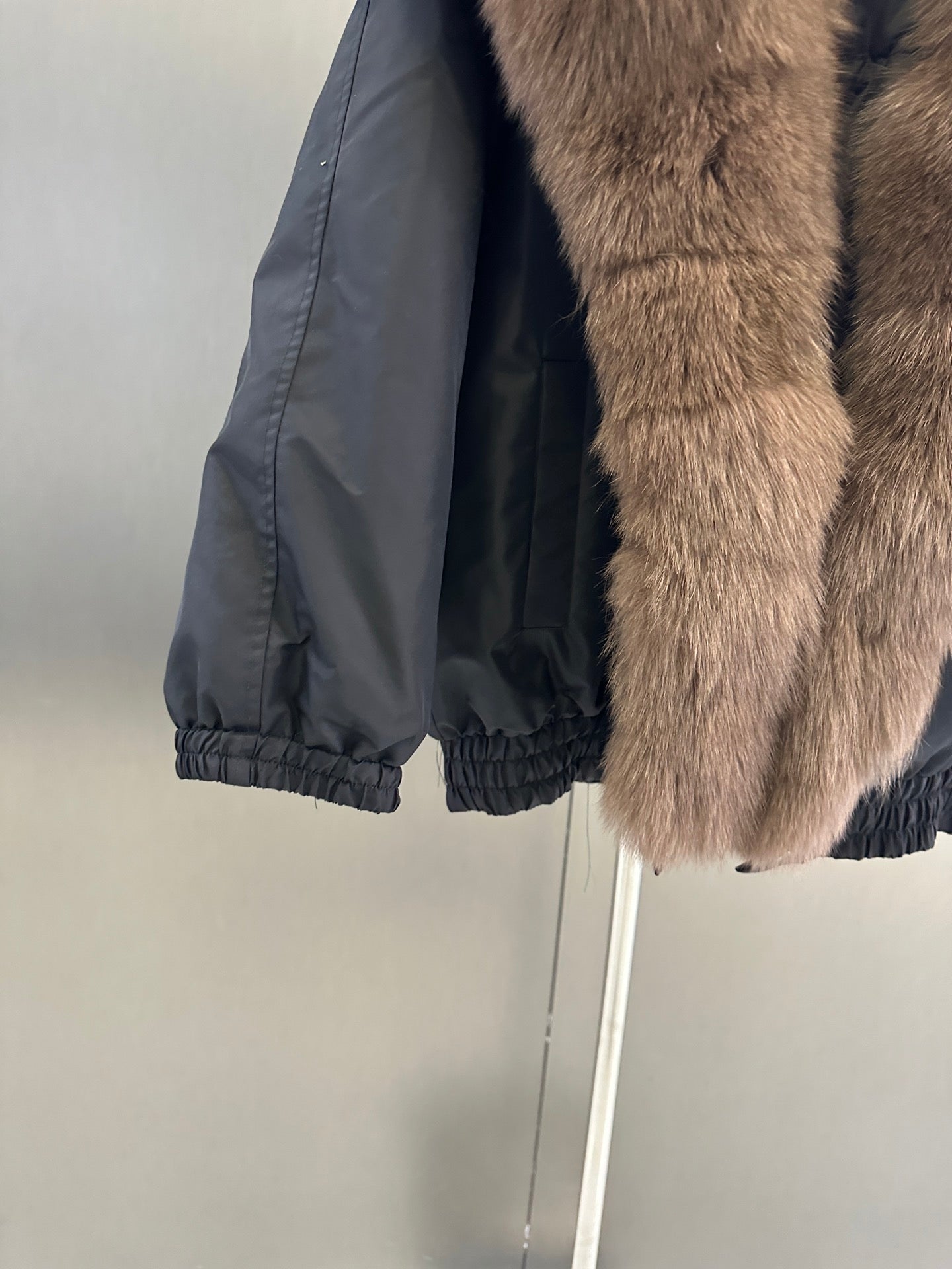 Fox fur collar jacket