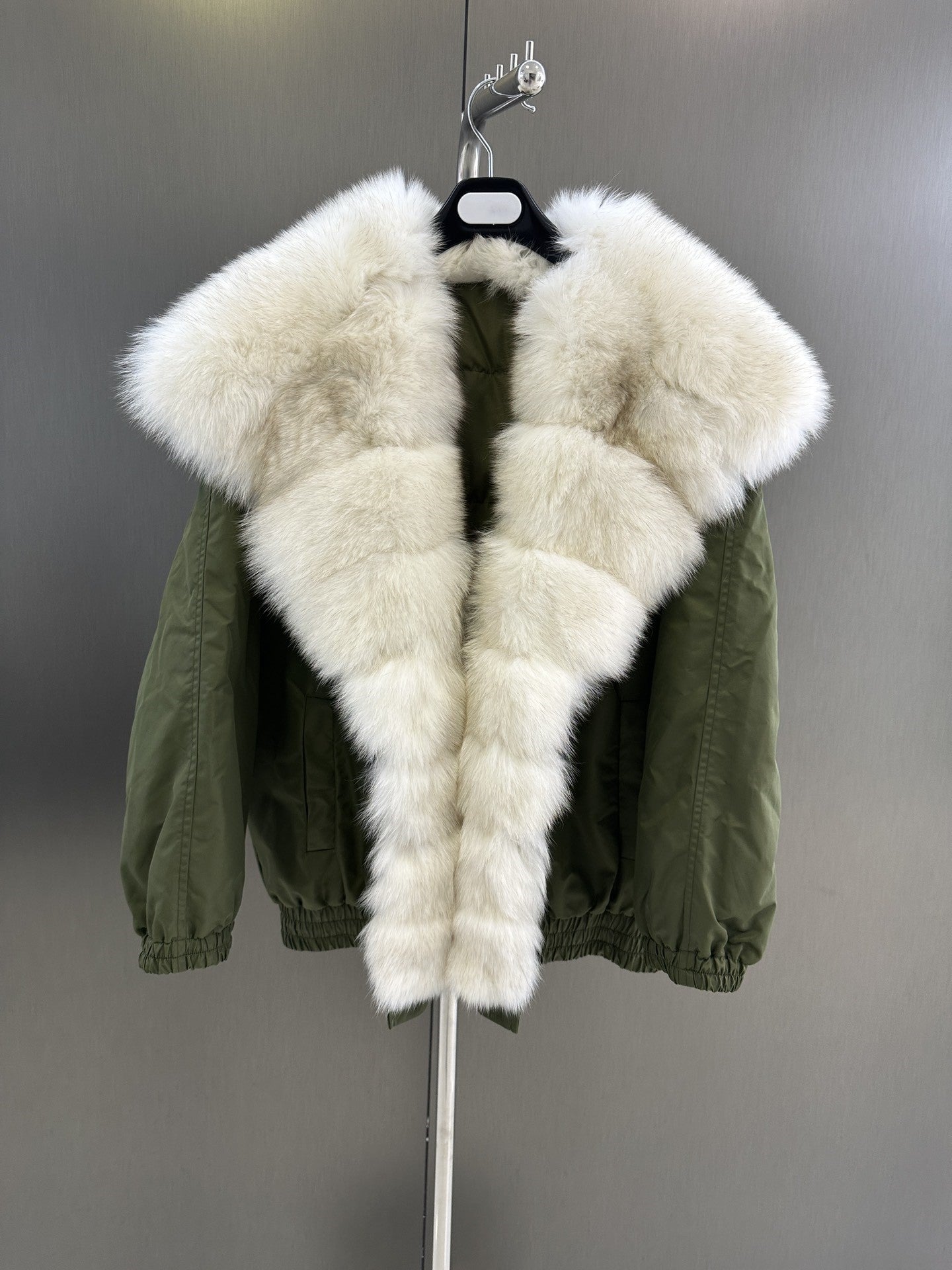 Fox fur collar jacket