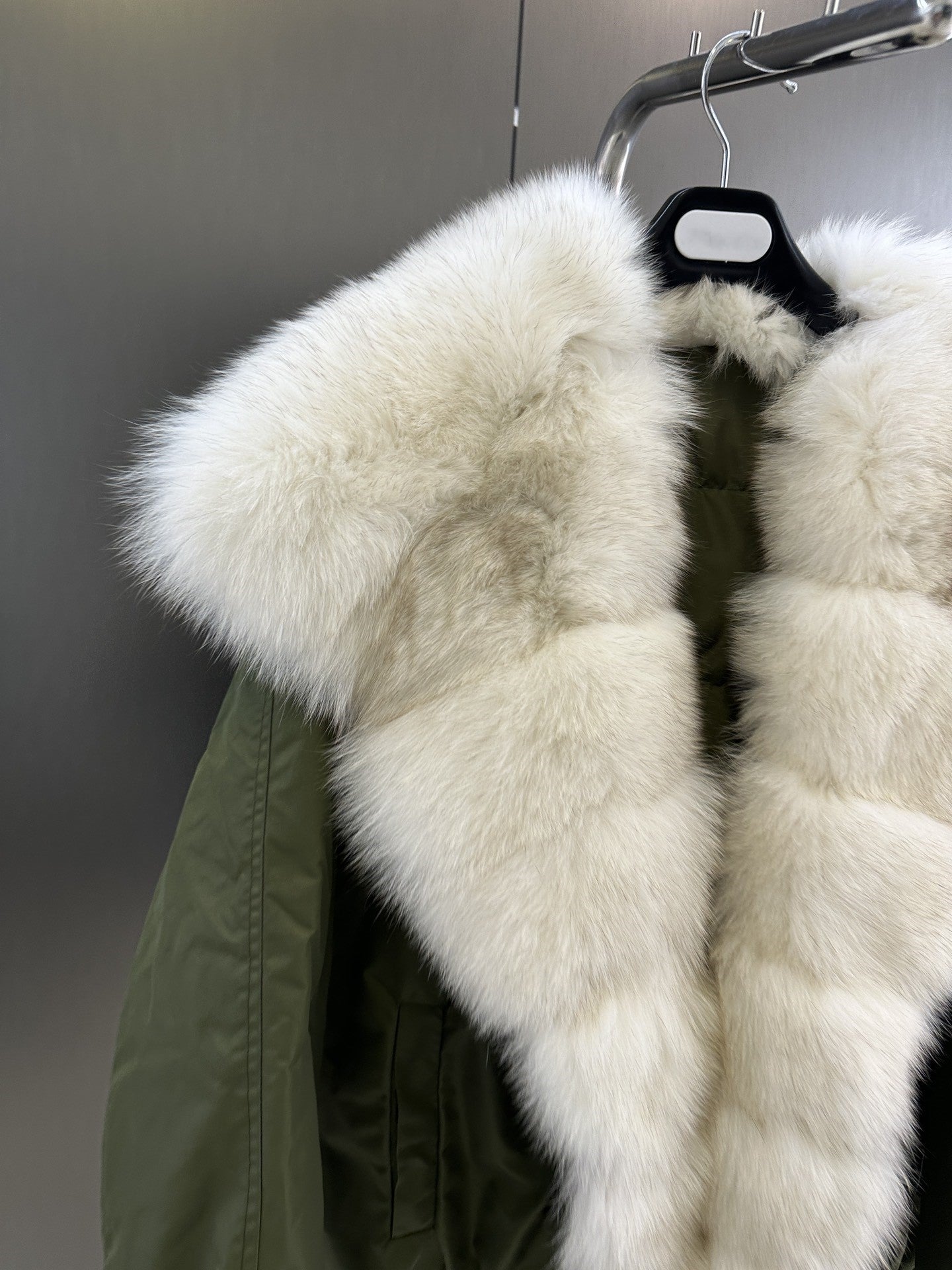 Fox fur collar jacket