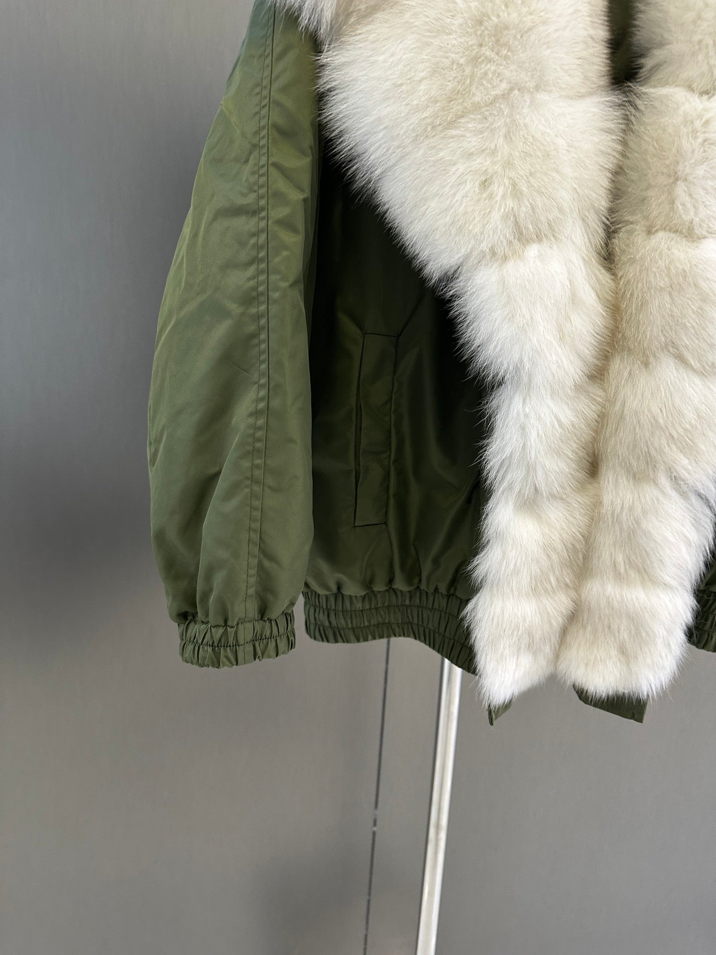 Fox fur collar jacket