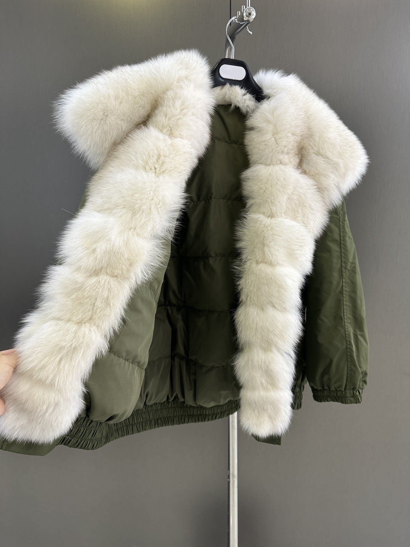 Fox fur collar jacket