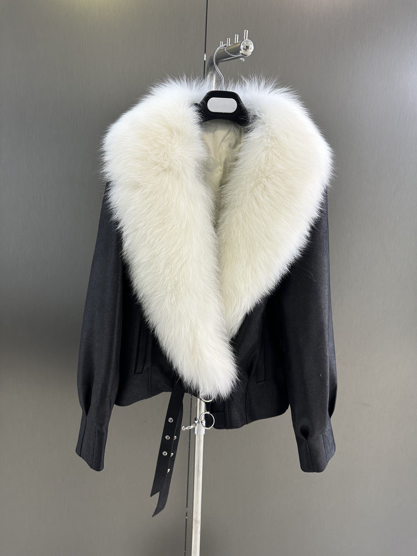 Fur collar thick jacket
