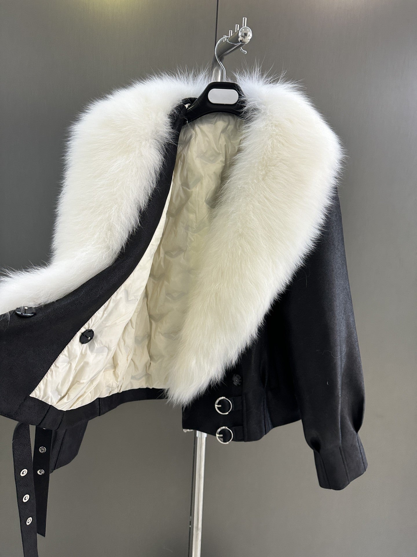 Fur collar thick jacket