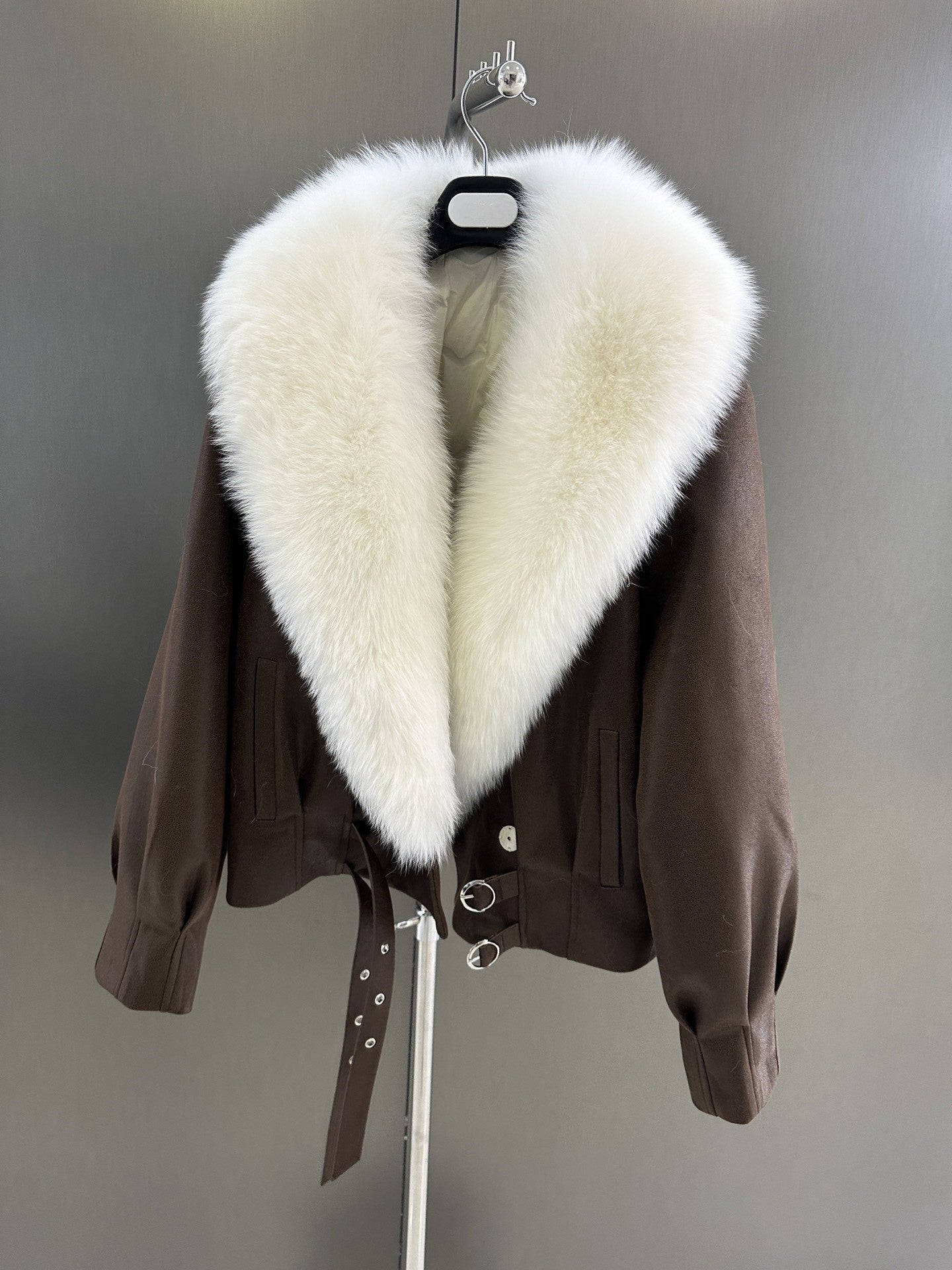 Fur collar thick jacket