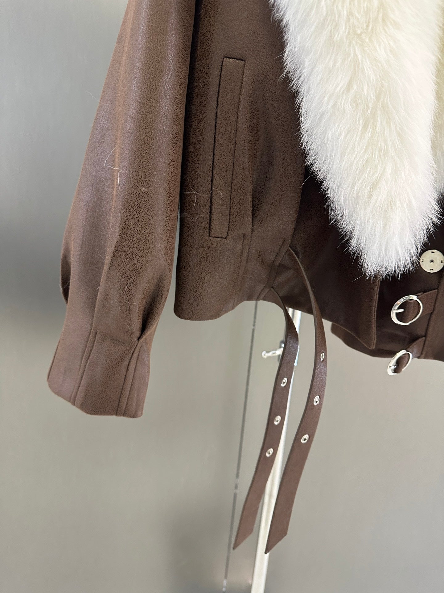 Fur collar thick jacket