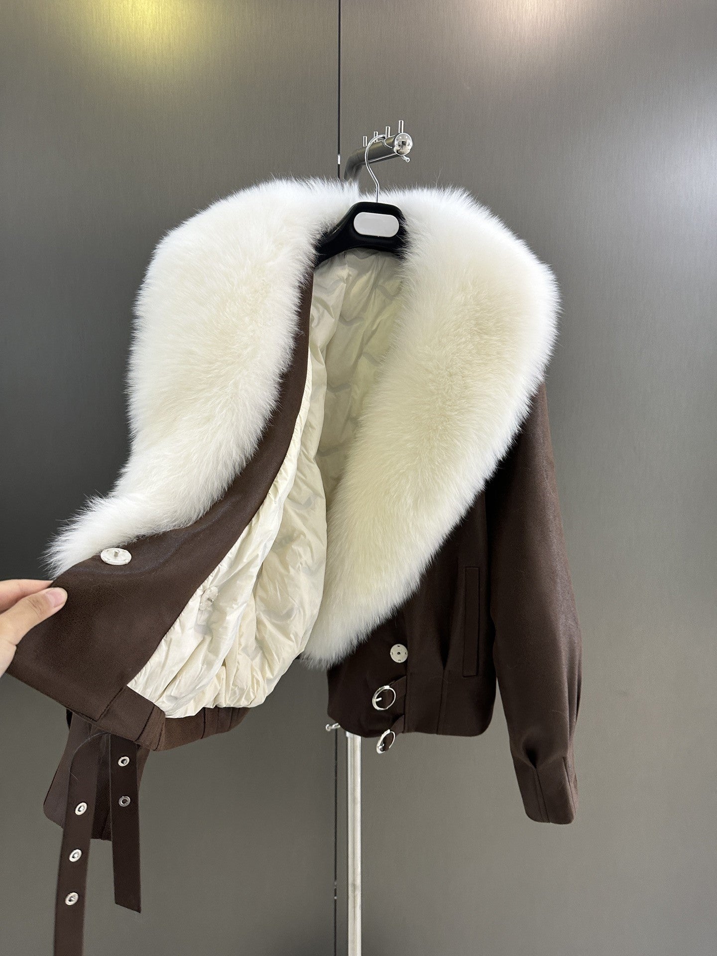 Fur collar thick jacket