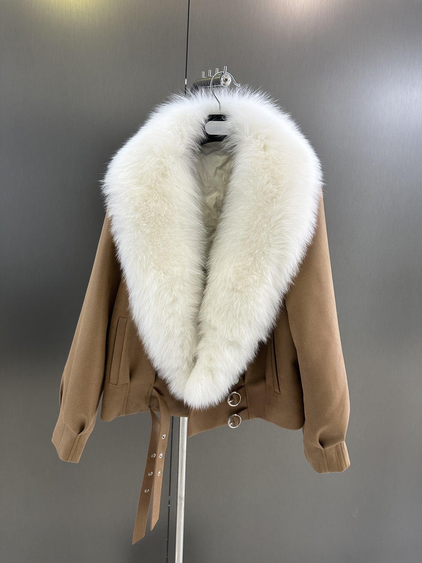 Fur collar thick jacket