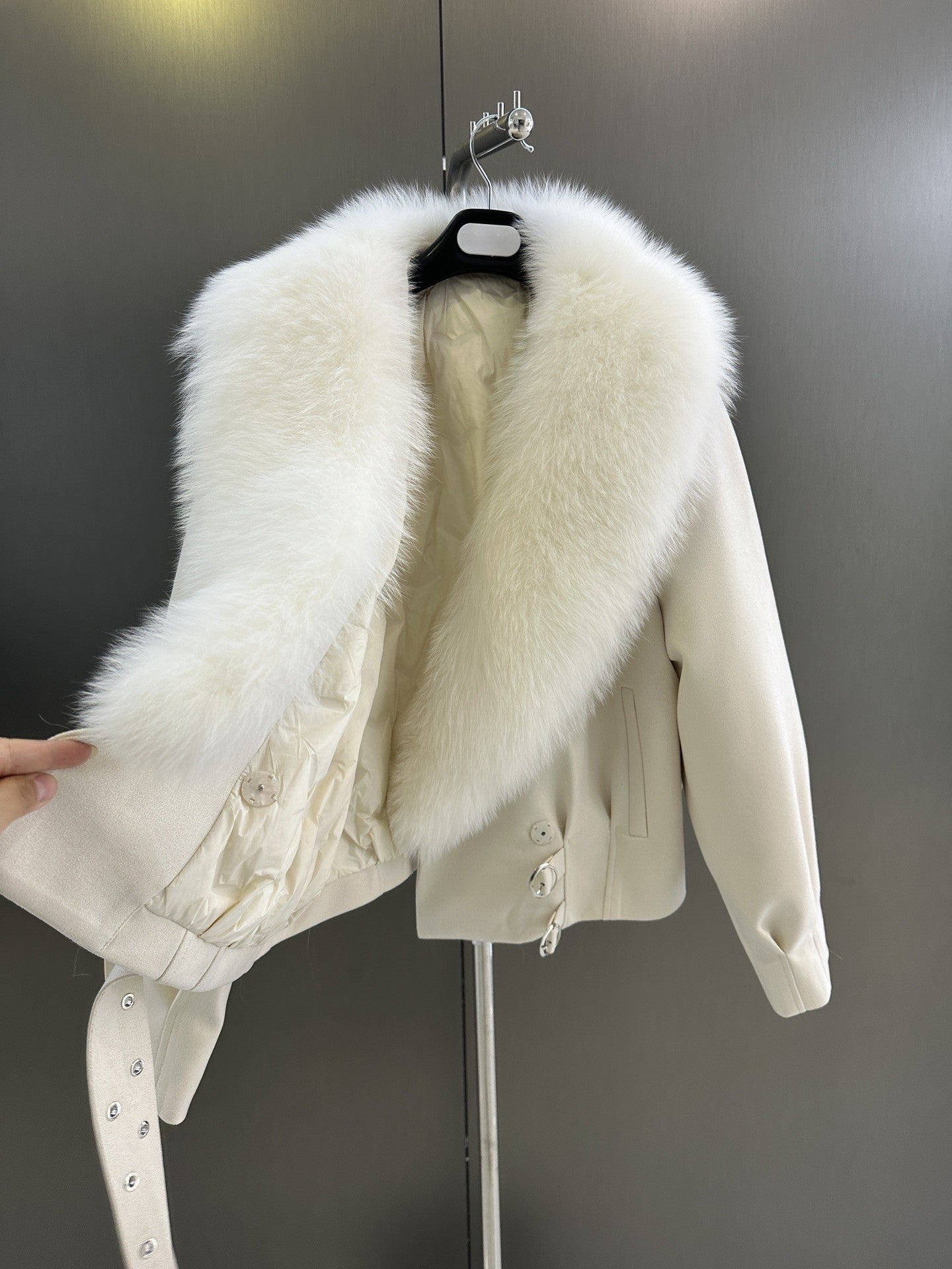Fur collar thick jacket