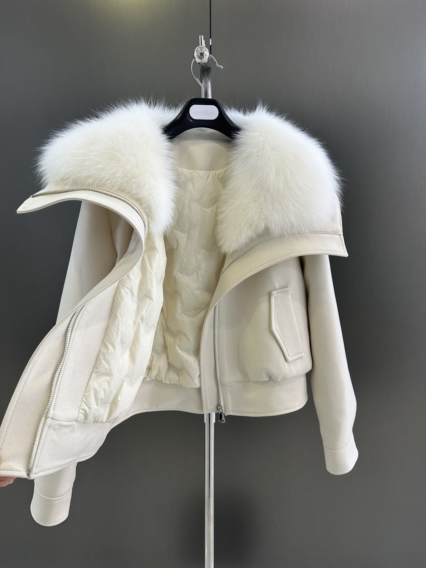 Fur collar loose jacket