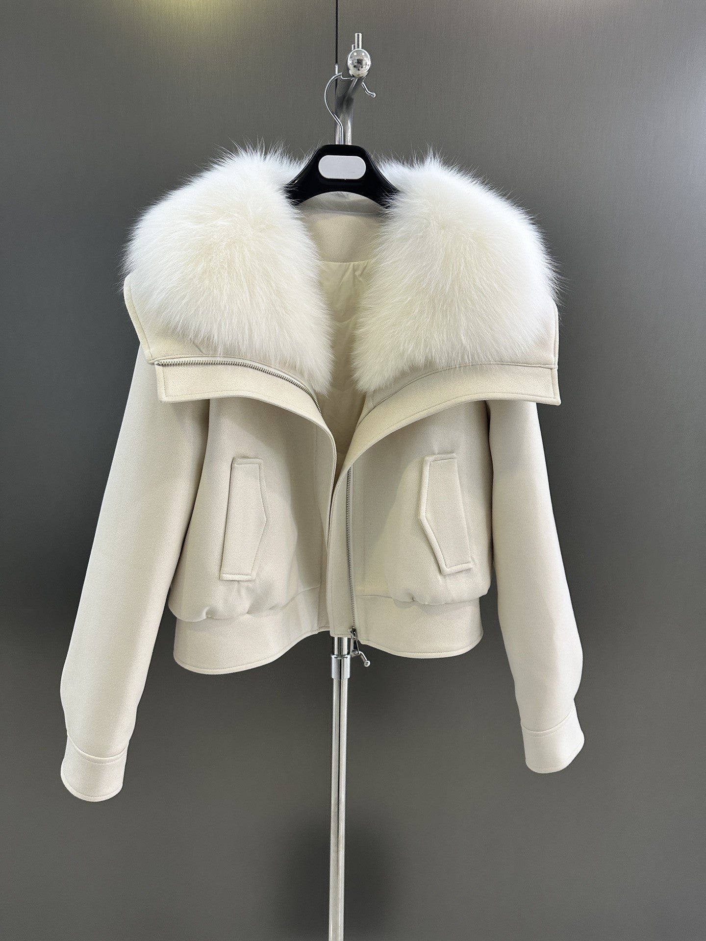 Fur collar loose jacket