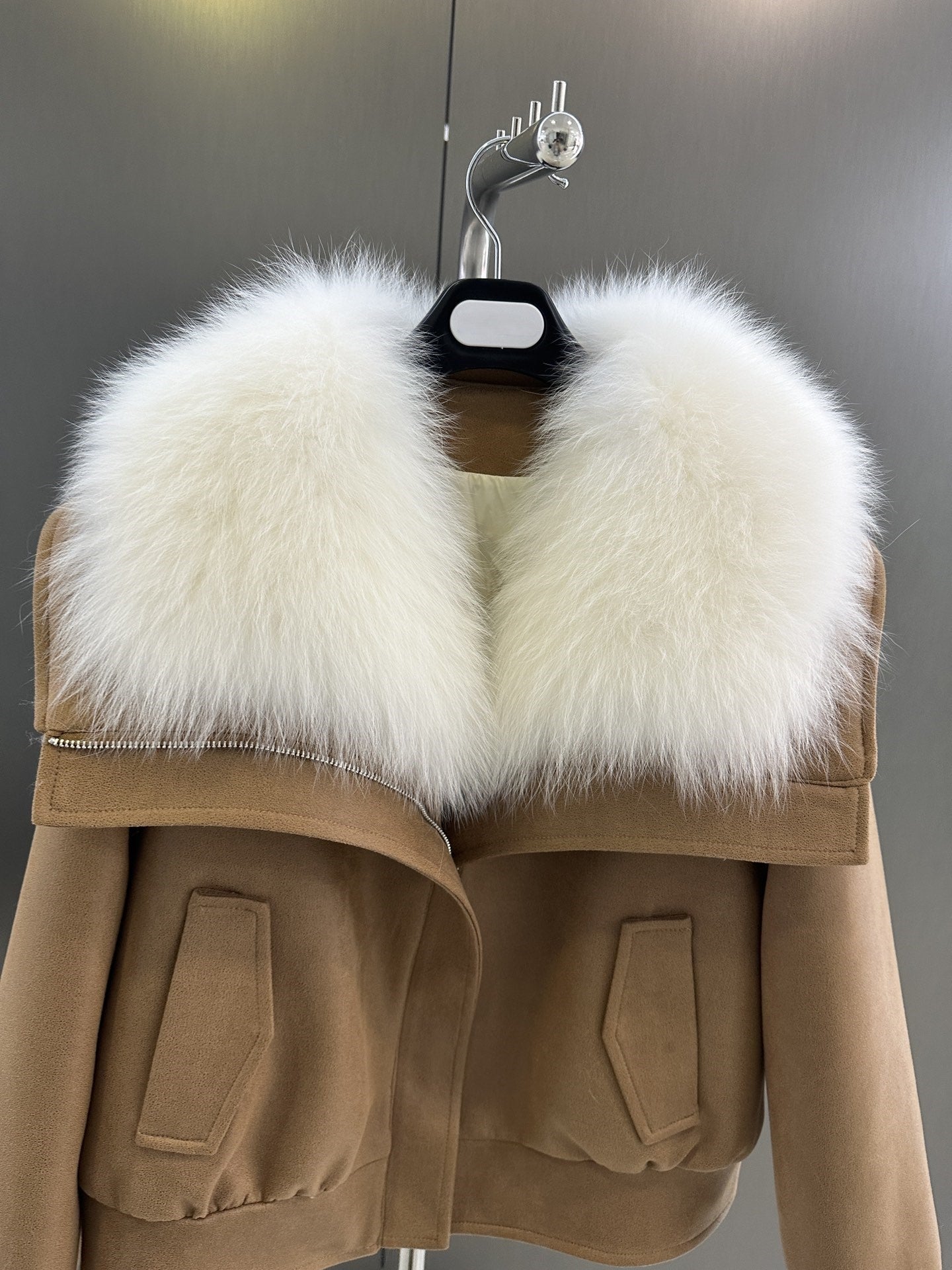 Fur collar loose jacket