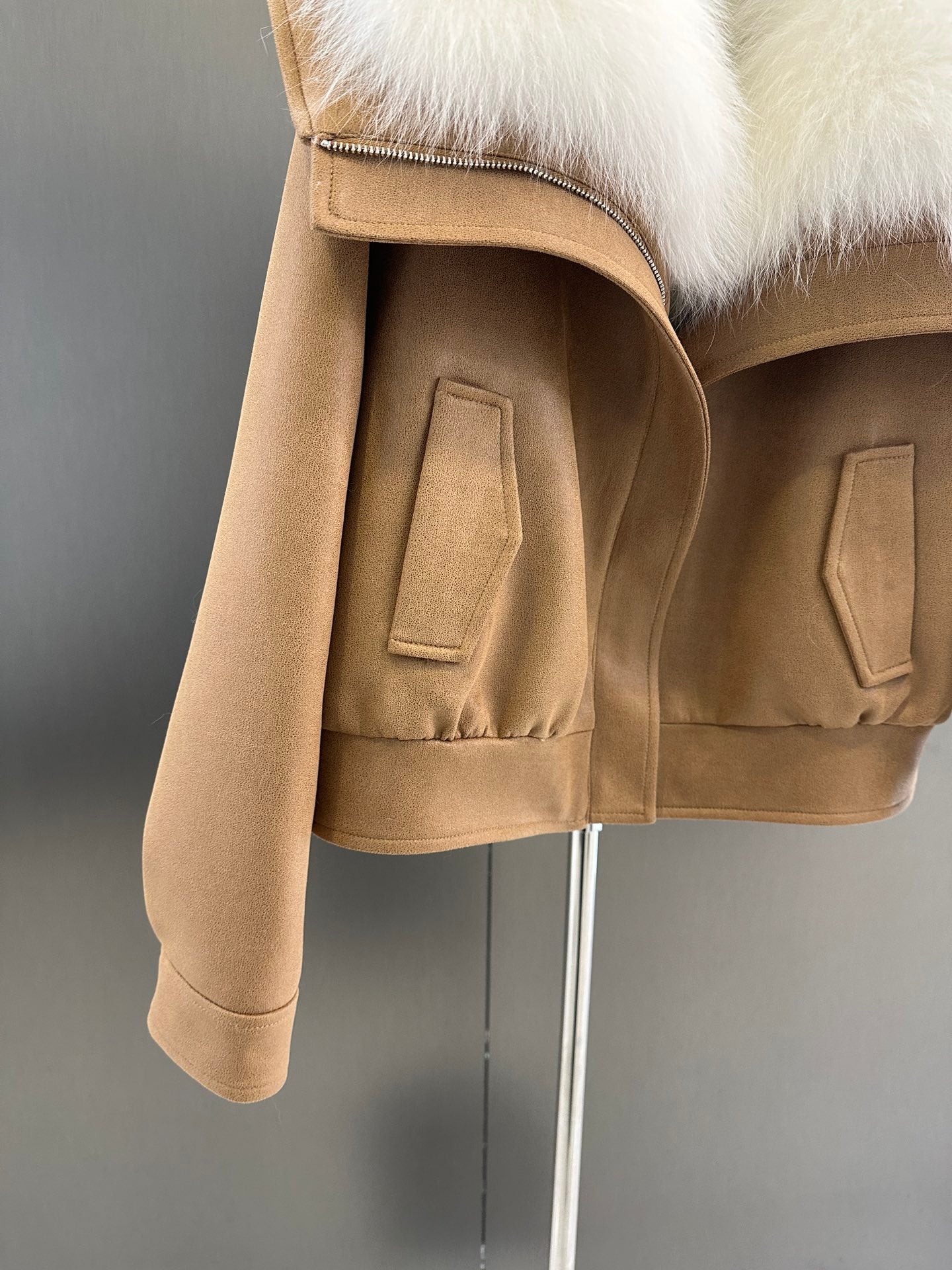 Fur collar loose jacket