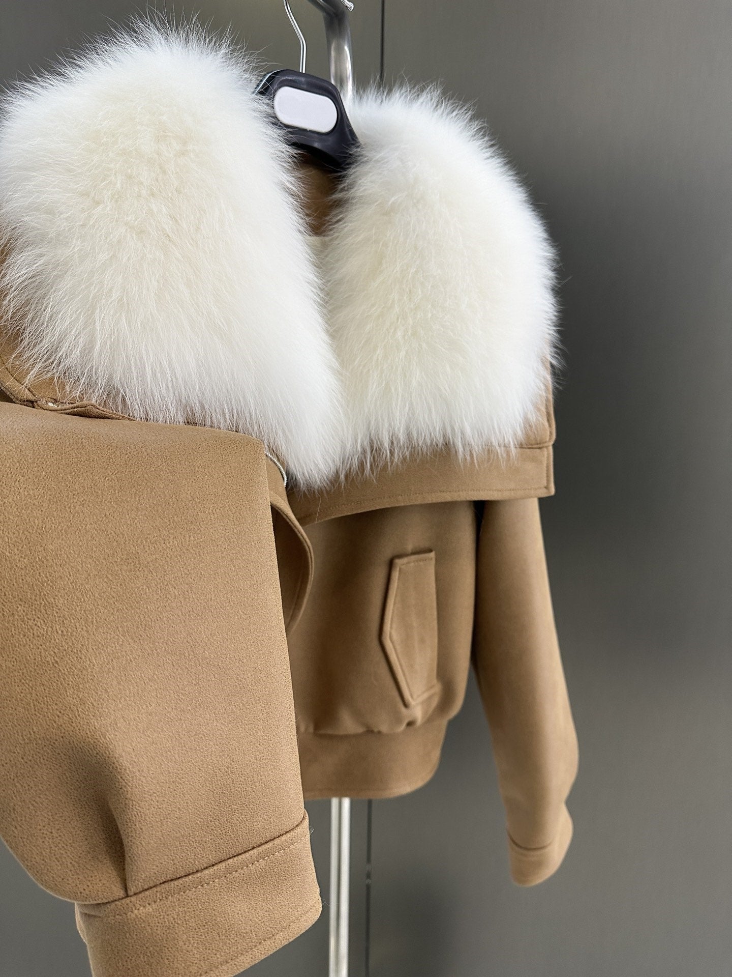 Fur collar loose jacket