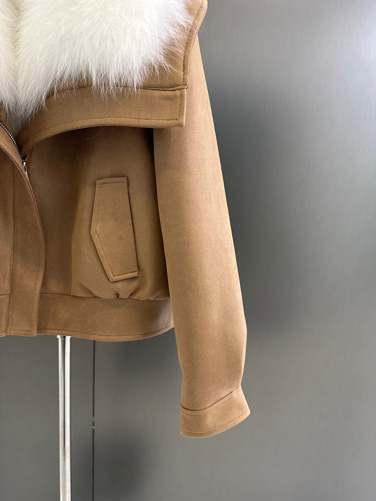 Fur collar loose jacket