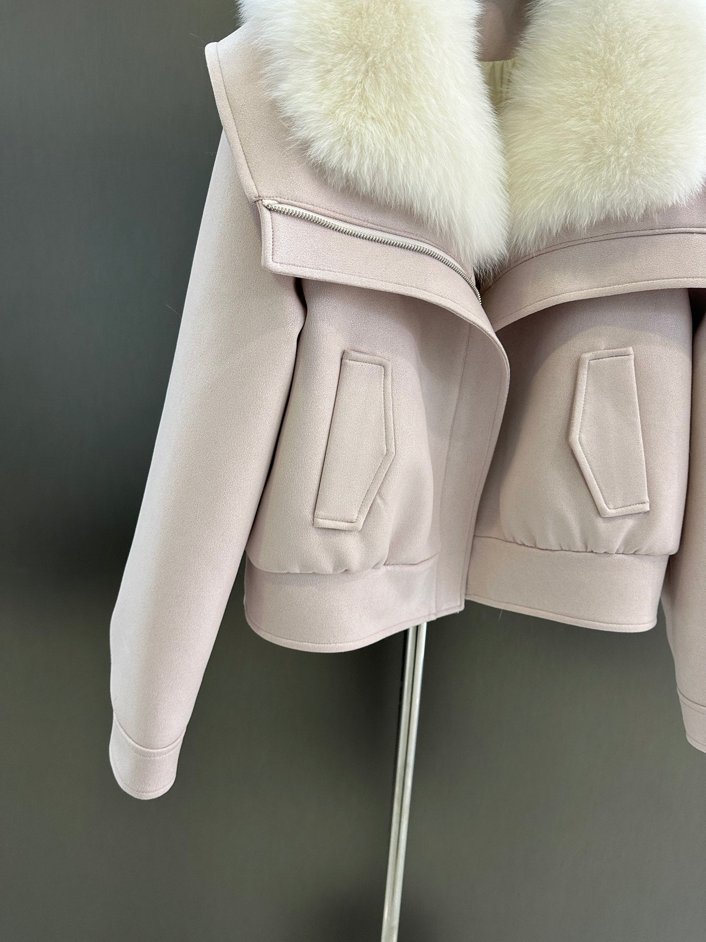 Fur collar loose jacket