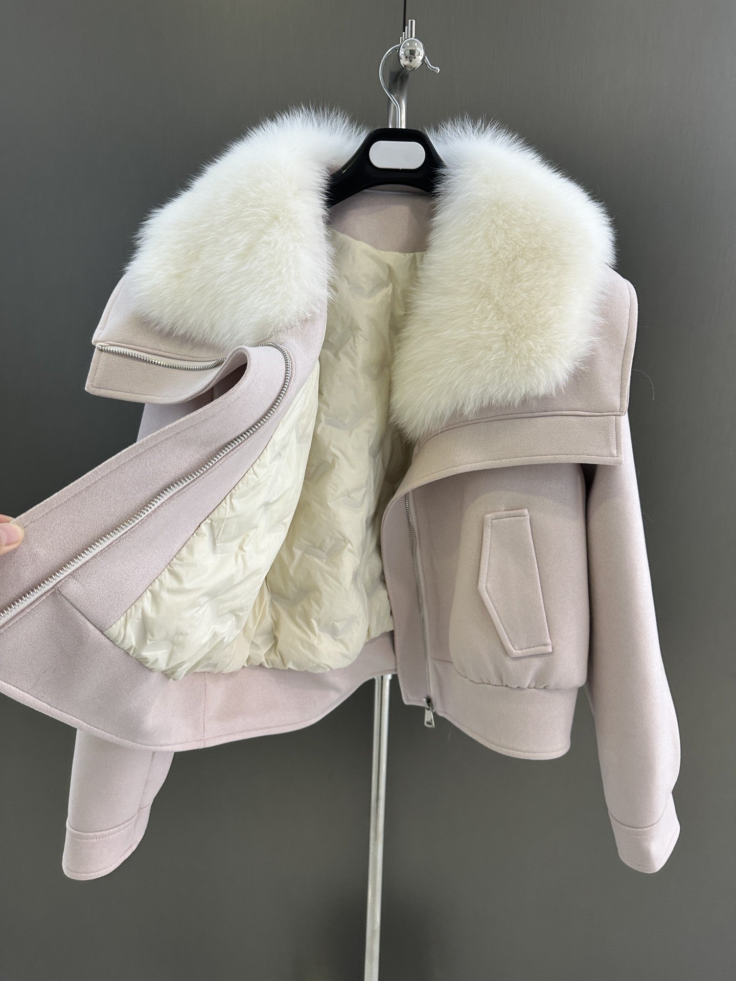 Fur collar loose jacket