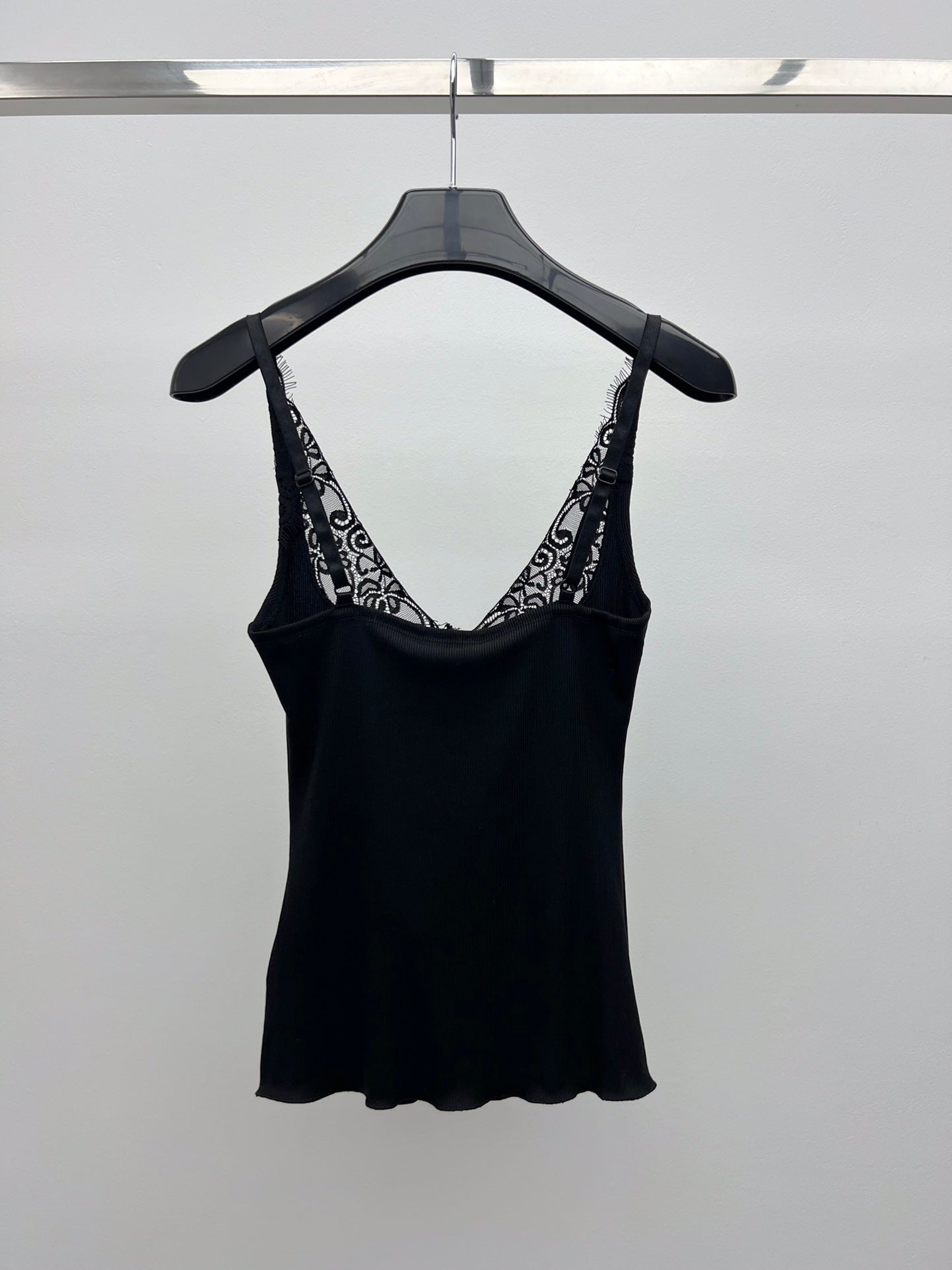 Knitted lace vest