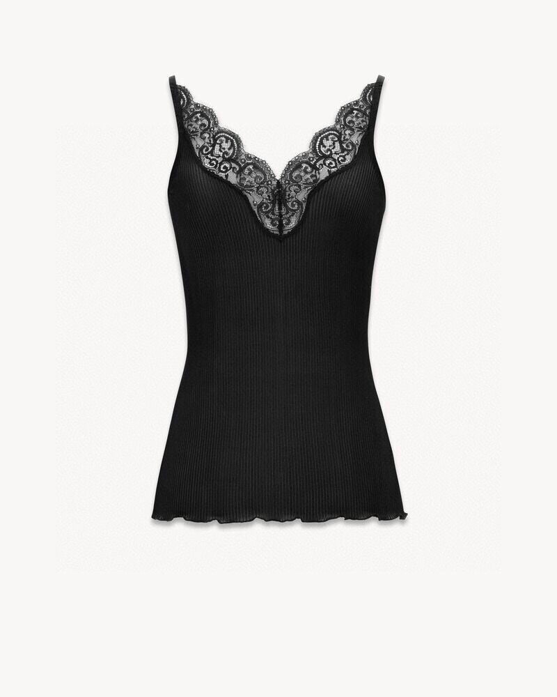 Knitted lace vest