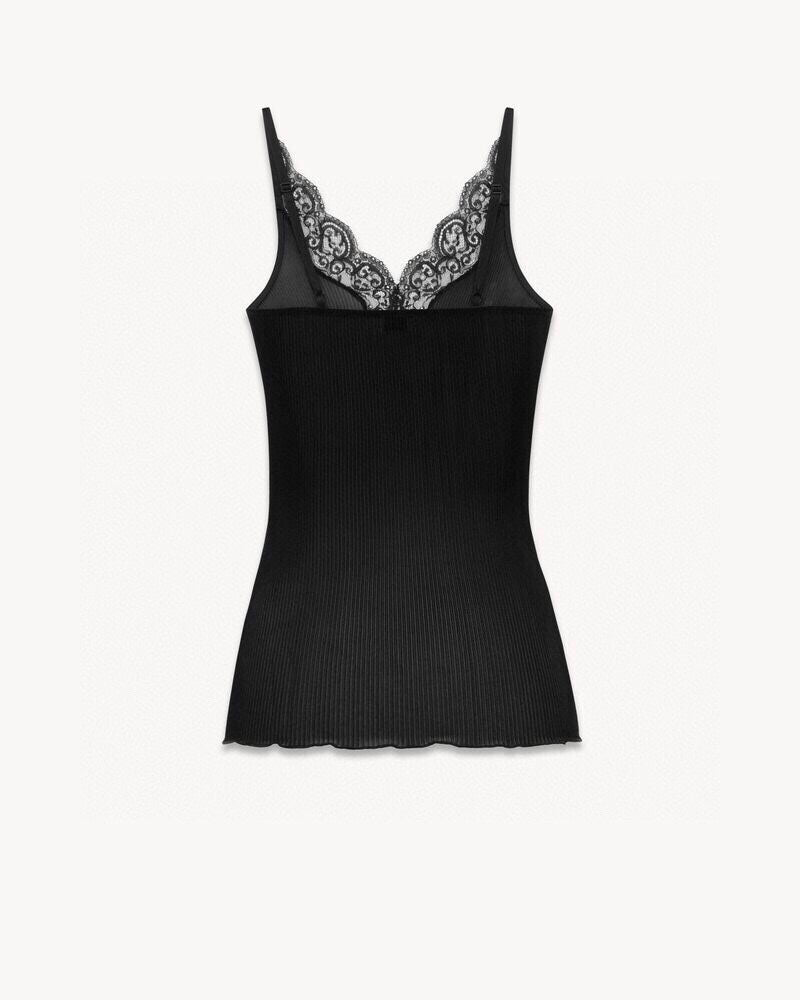 Knitted lace vest