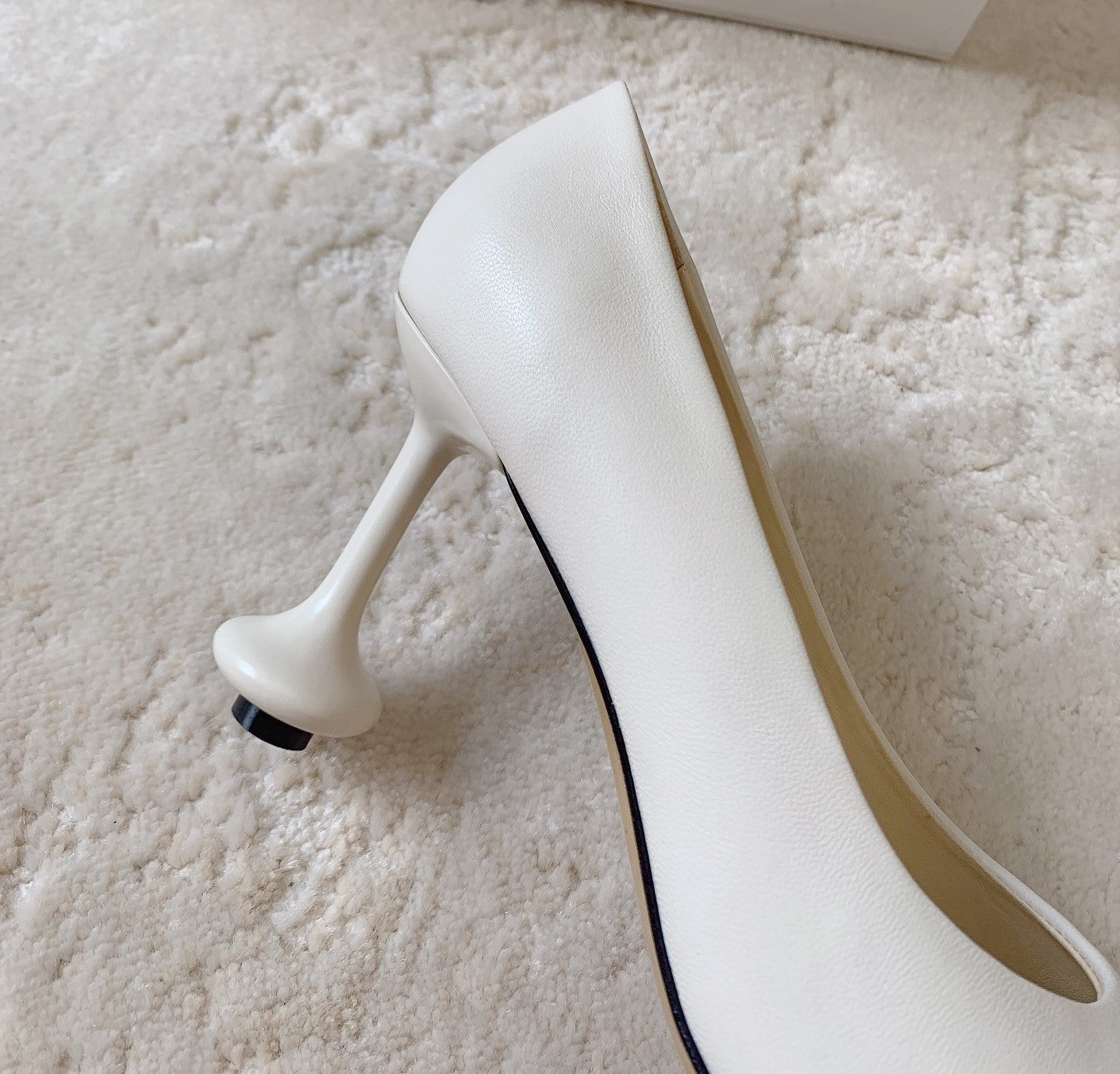 Soft leather high heels