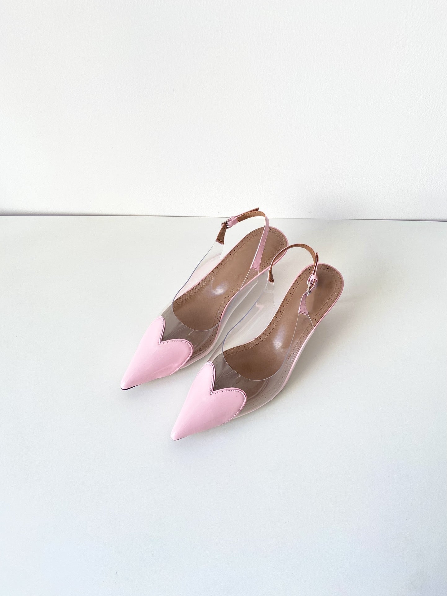 Heart high heel sandals