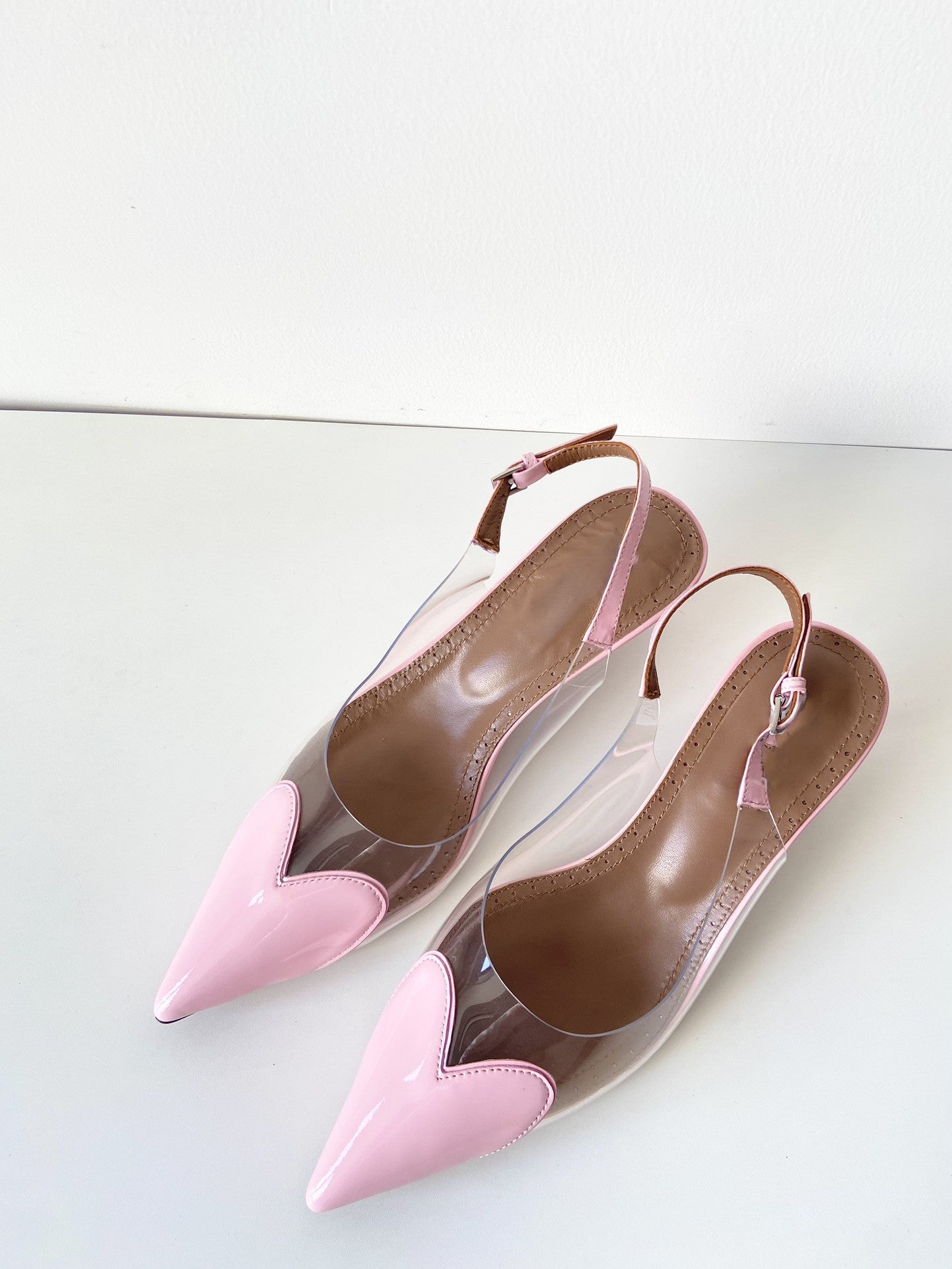 Heart high heel sandals