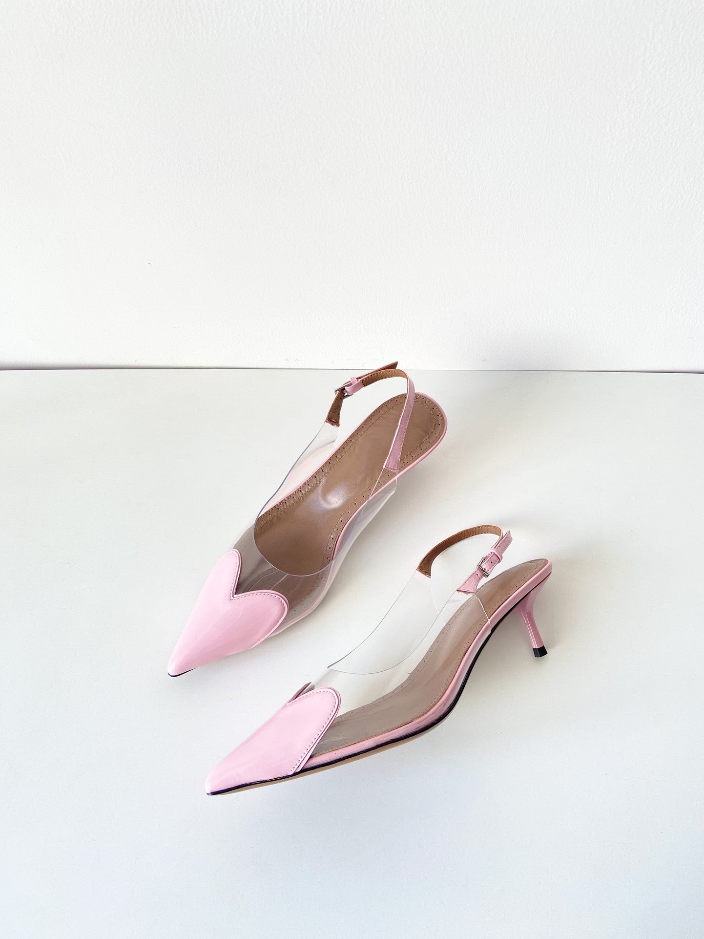 Heart high heel sandals
