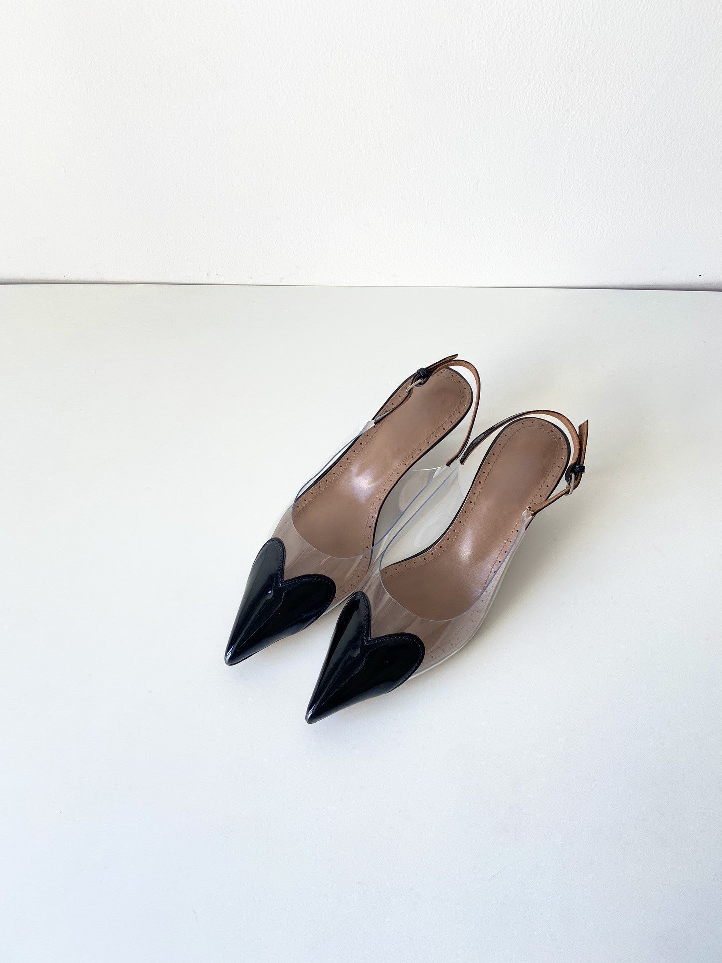 Heart high heel sandals