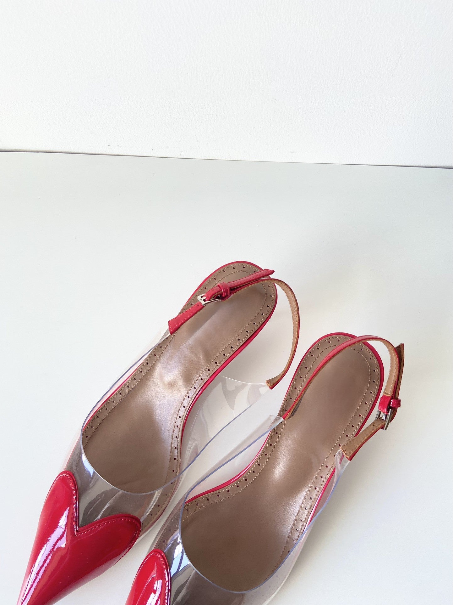 Heart high heel sandals