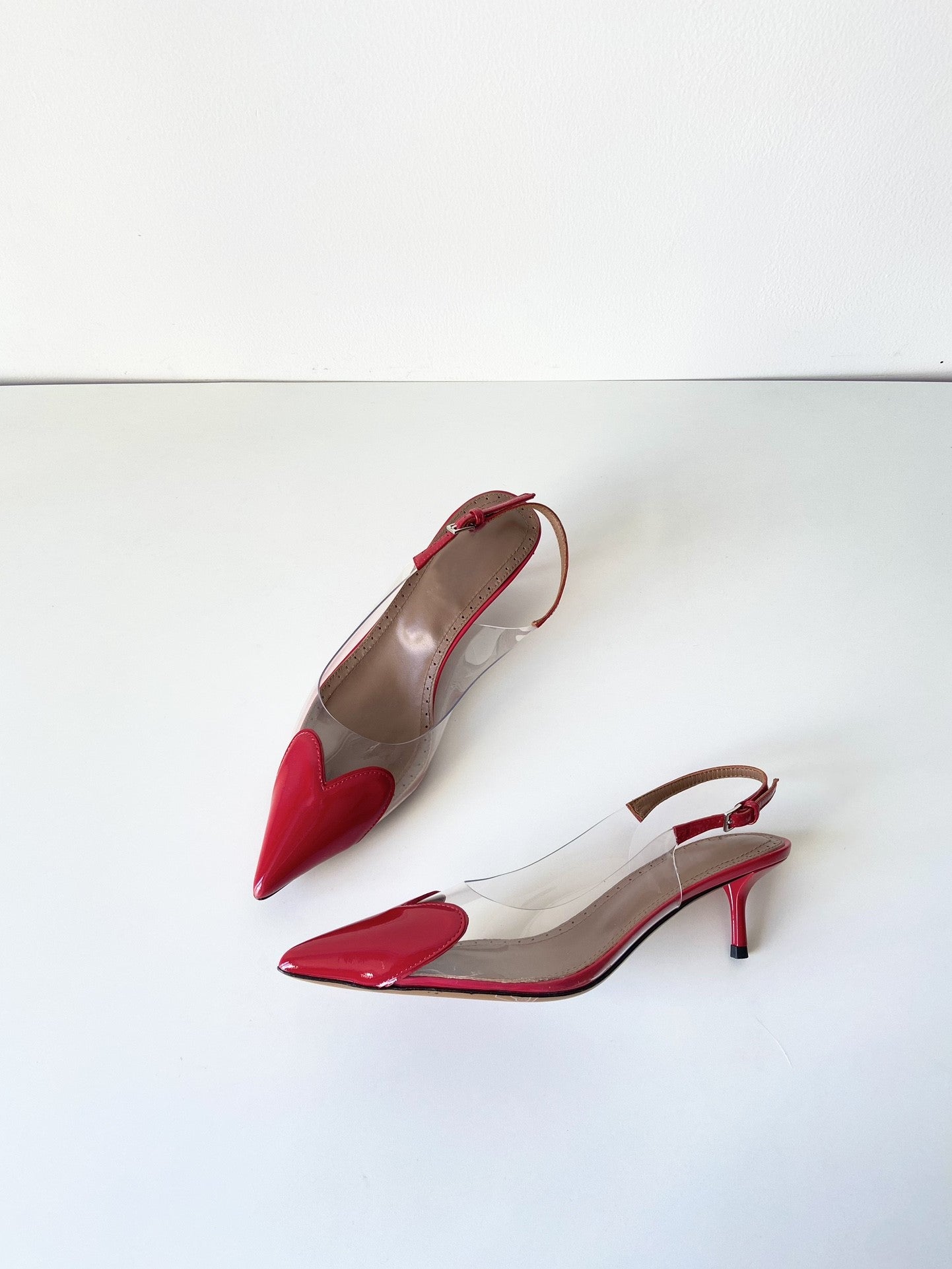 Heart high heel sandals