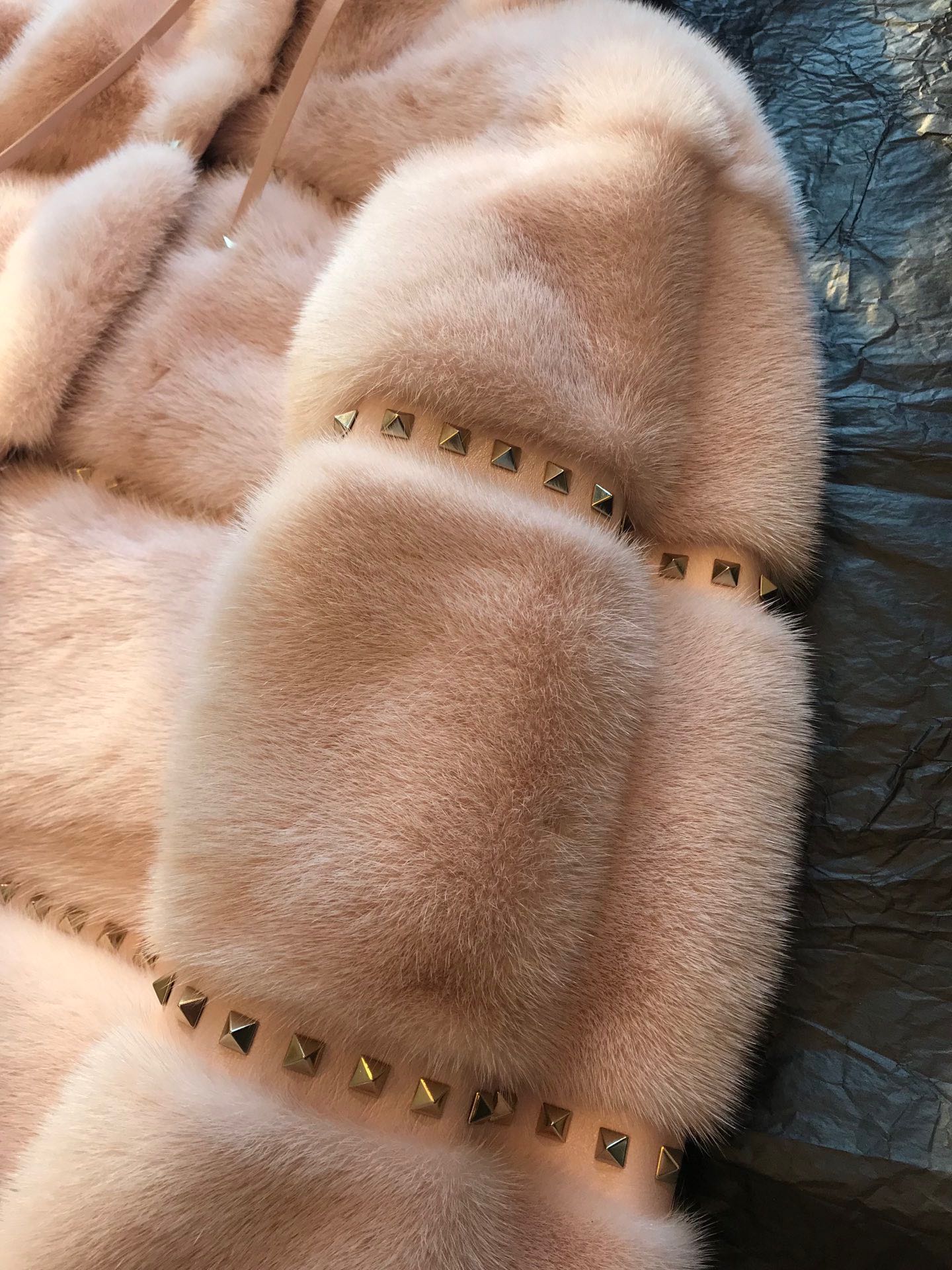 Pink mink coat