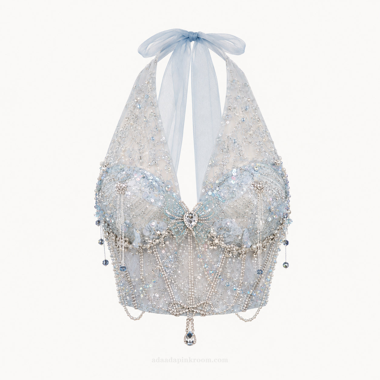 Embellished Tulle Halter Set