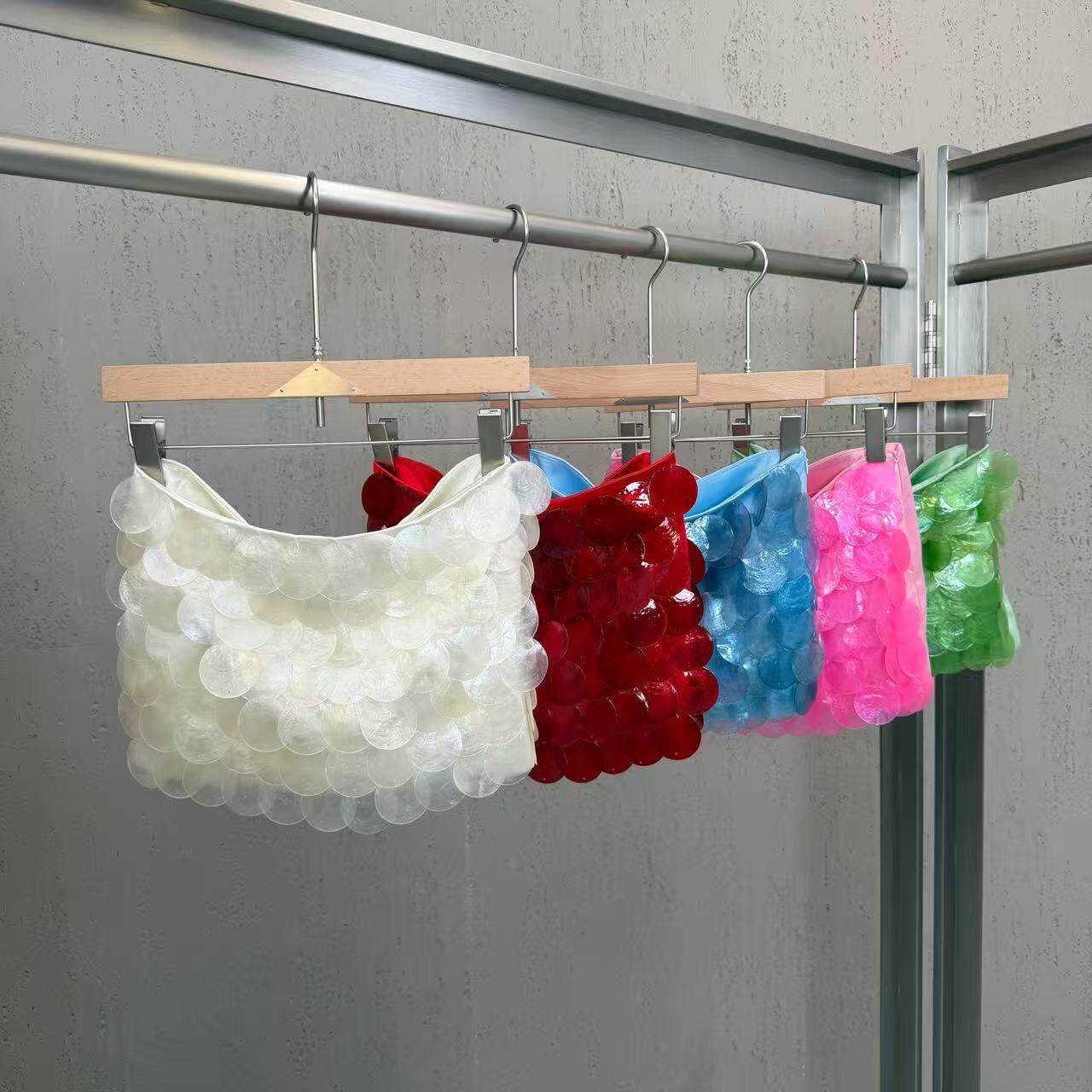 Disc Sequin Mini Skirt