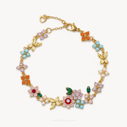 Floral Charm Bracelet