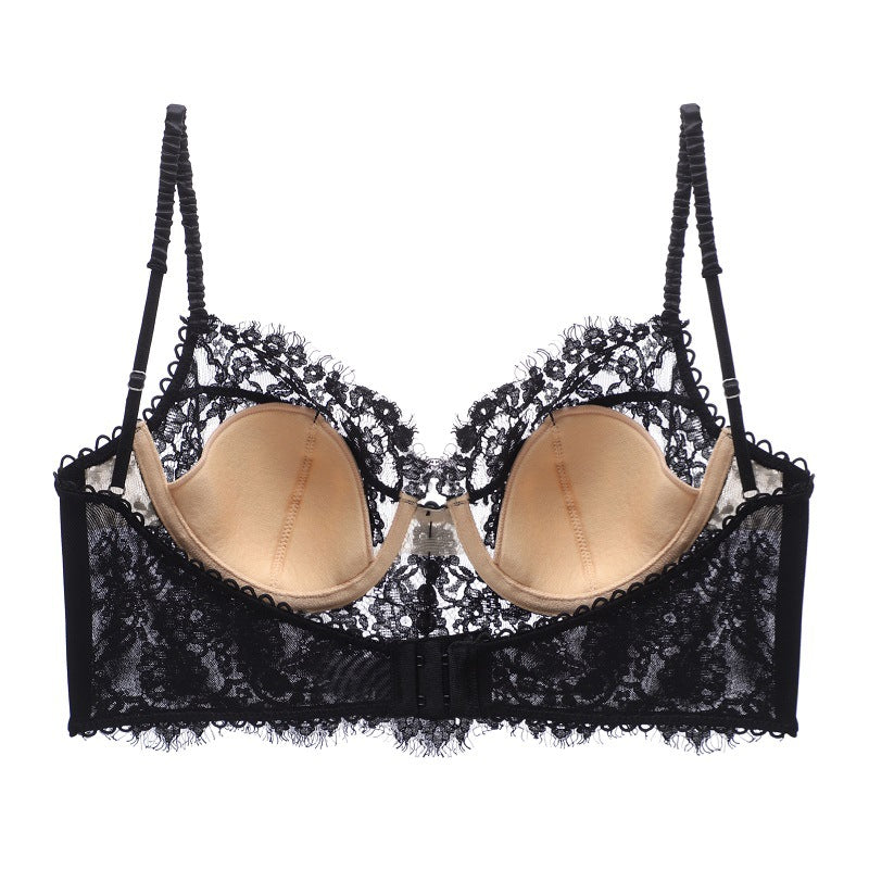 French sexy ultra-thin lace underwired underwear