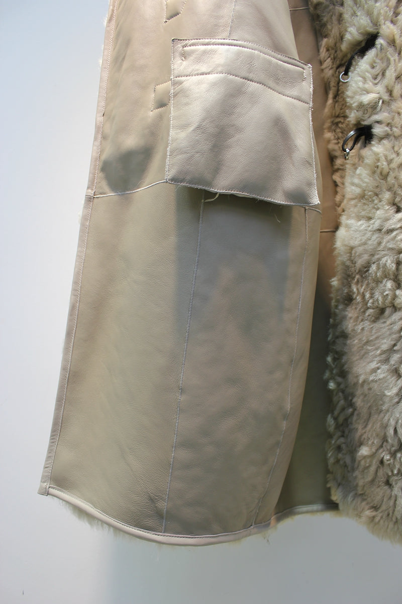 Tuscan fur one-piece fashionable round neck mid-length fur