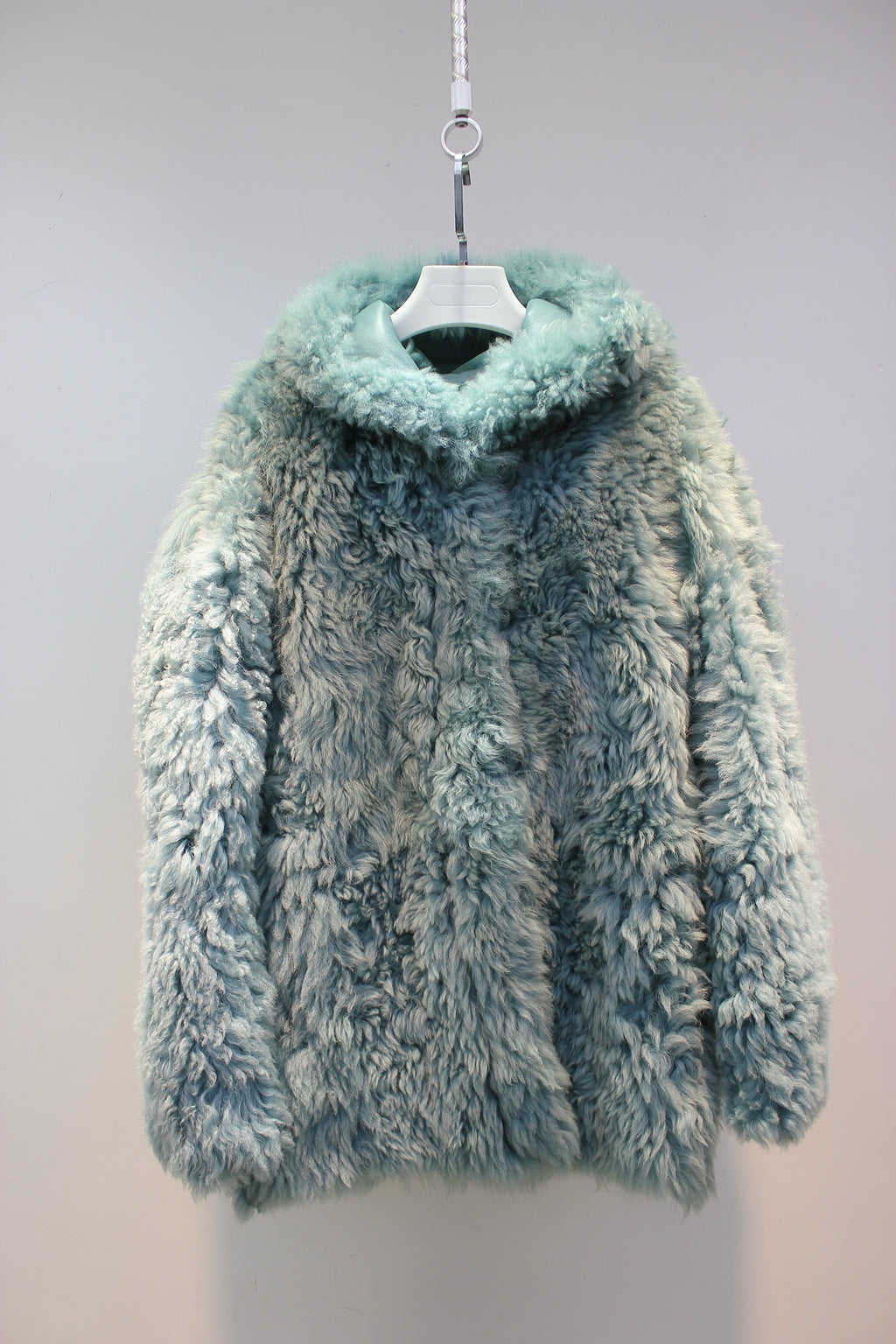 Tuscan sheepskin mid-length fur coat with one lapel