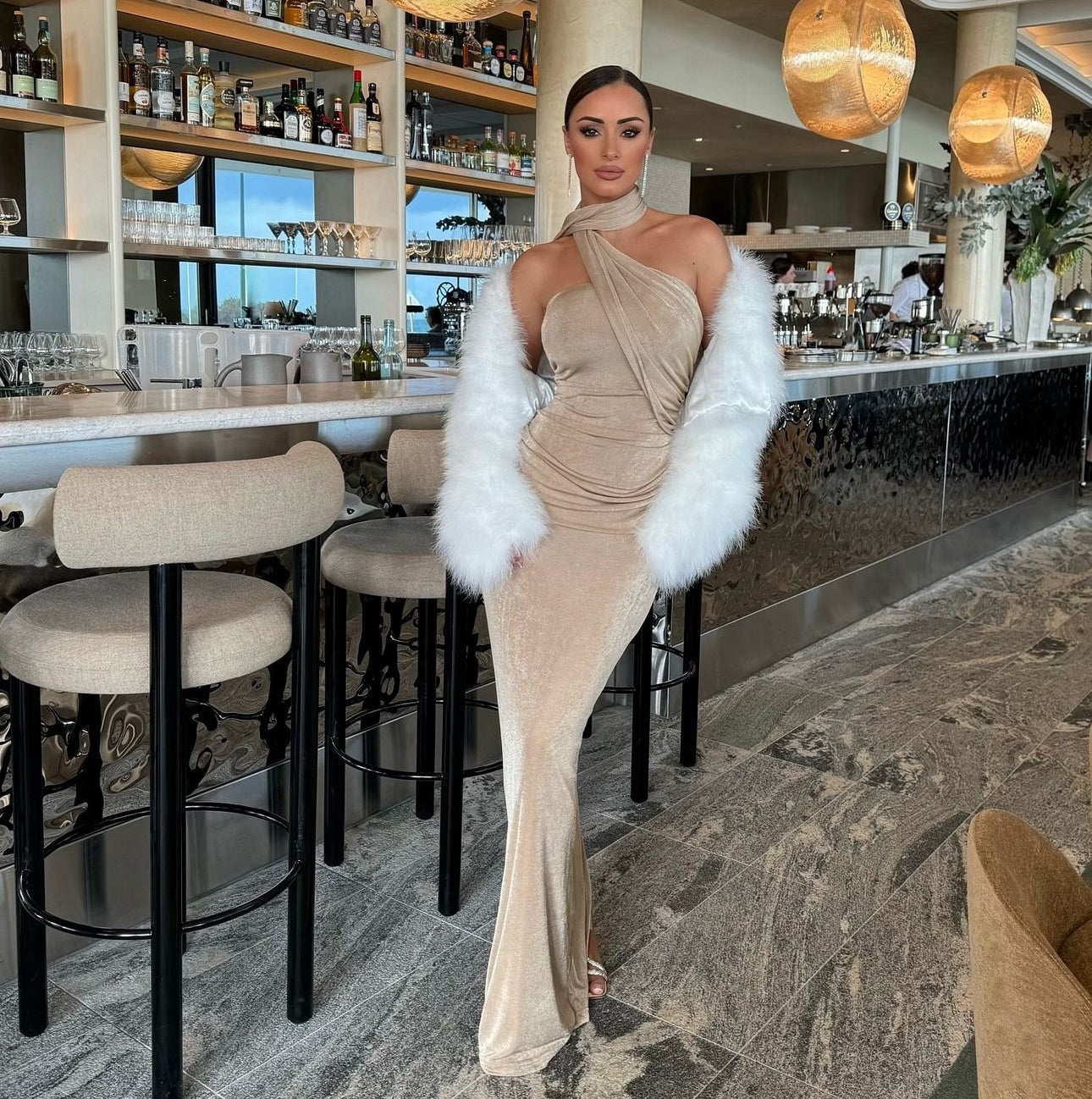 Elegant knitted dress